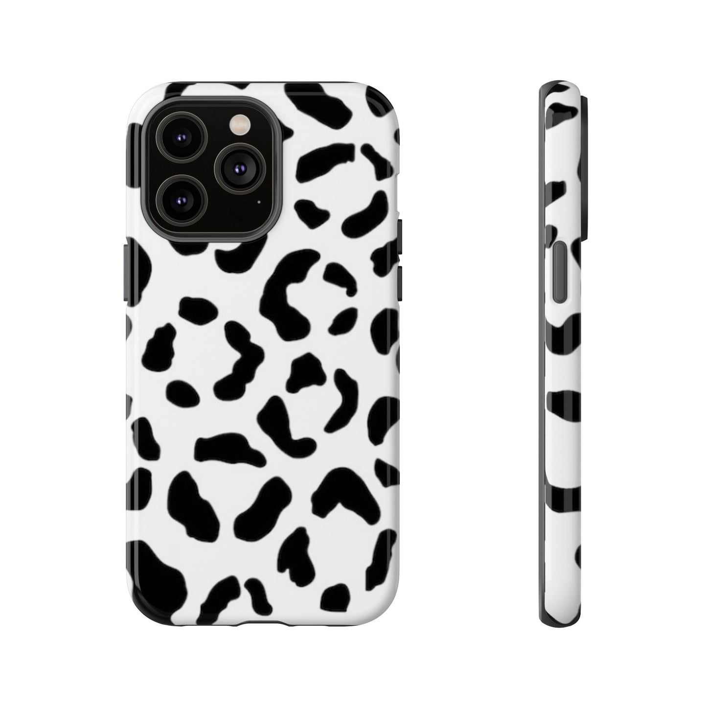 Black and White Leopard Print Tough Case