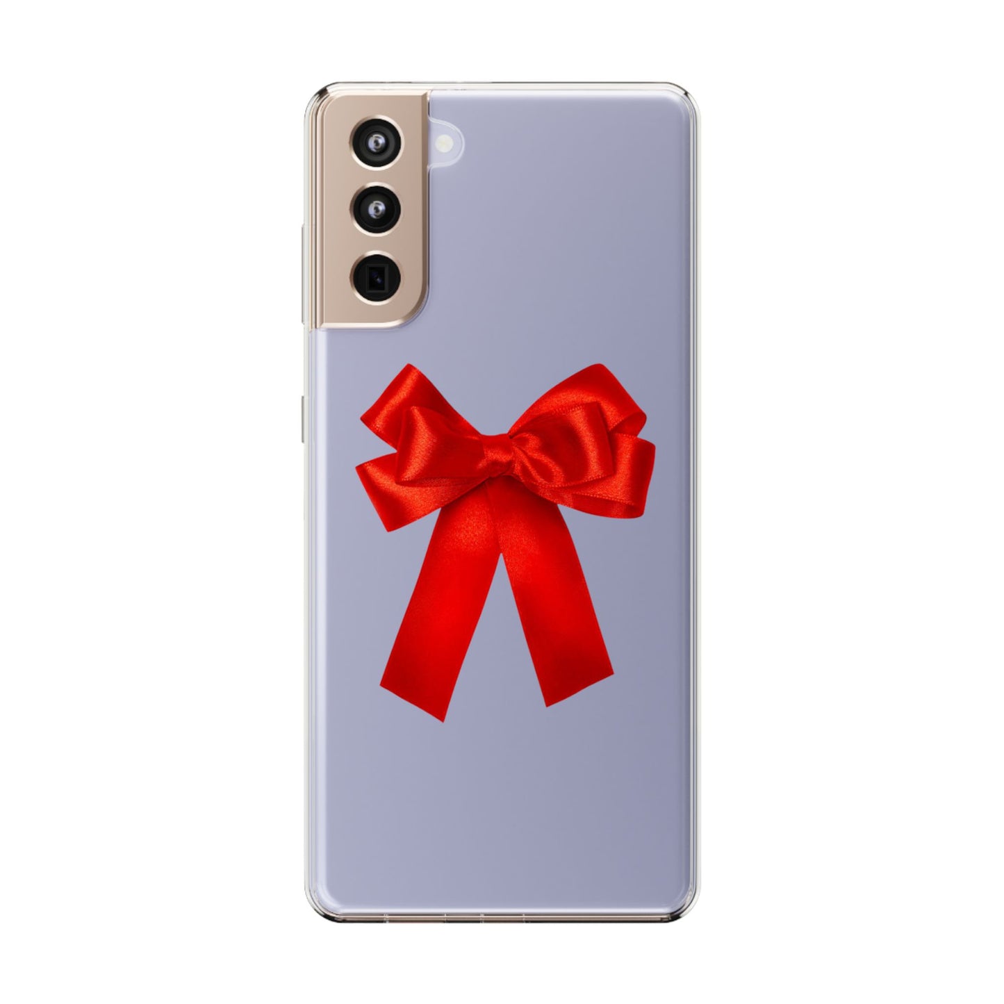 Aesthetic Red Bow Clear Case