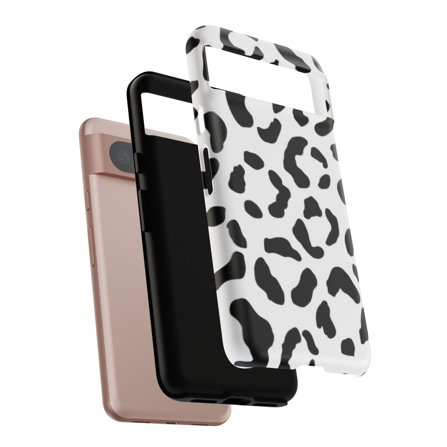 Black and White Leopard Print Tough Case