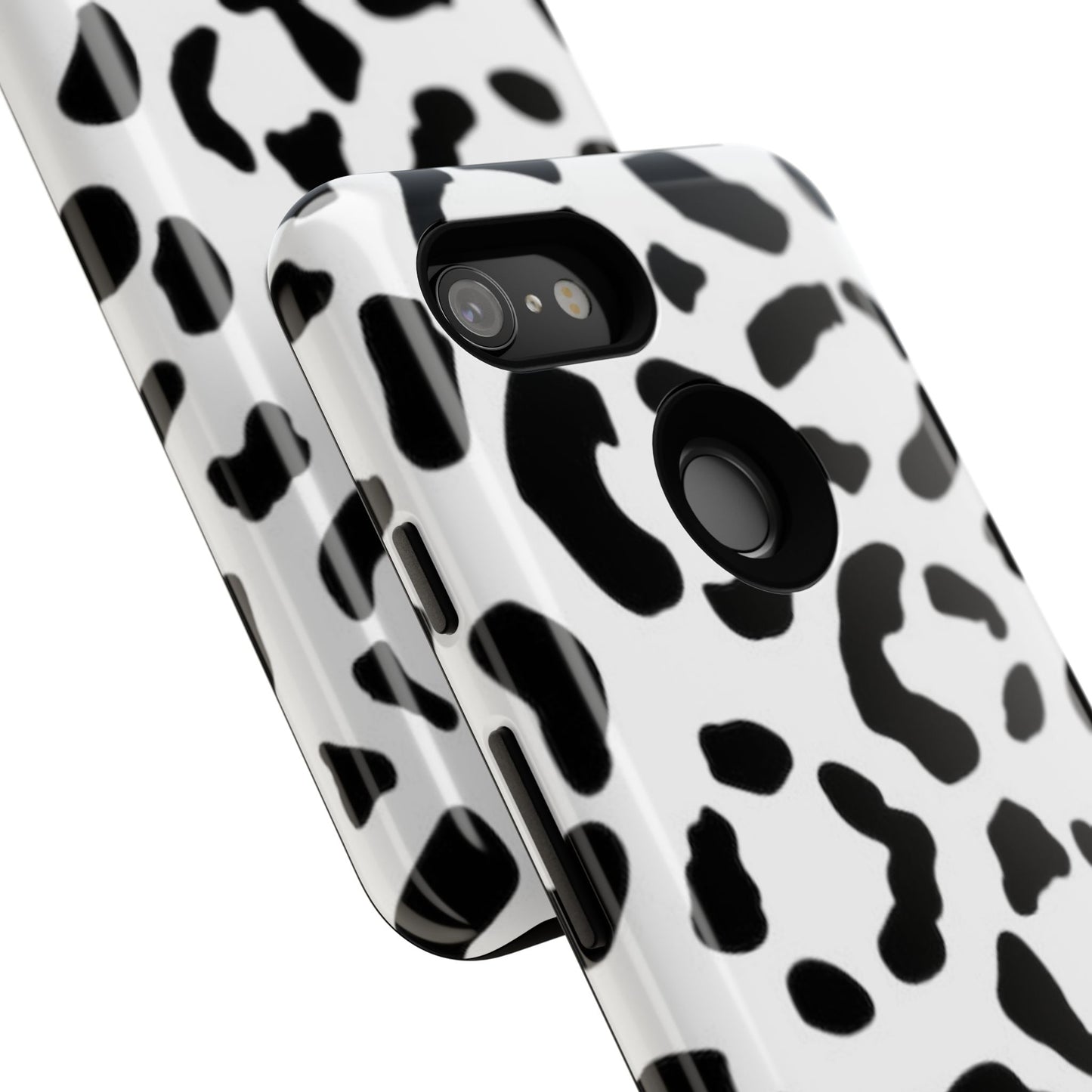Black and White Leopard Print Tough Case