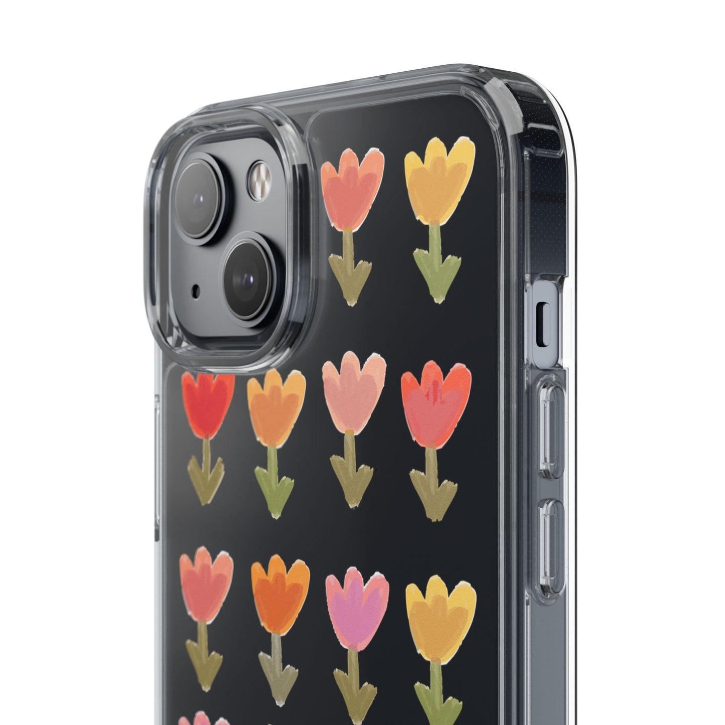 Pastel Flowers Clear Phone Case