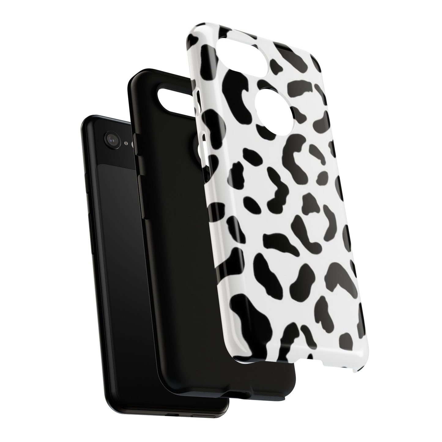 Black and White Leopard Print Tough Case