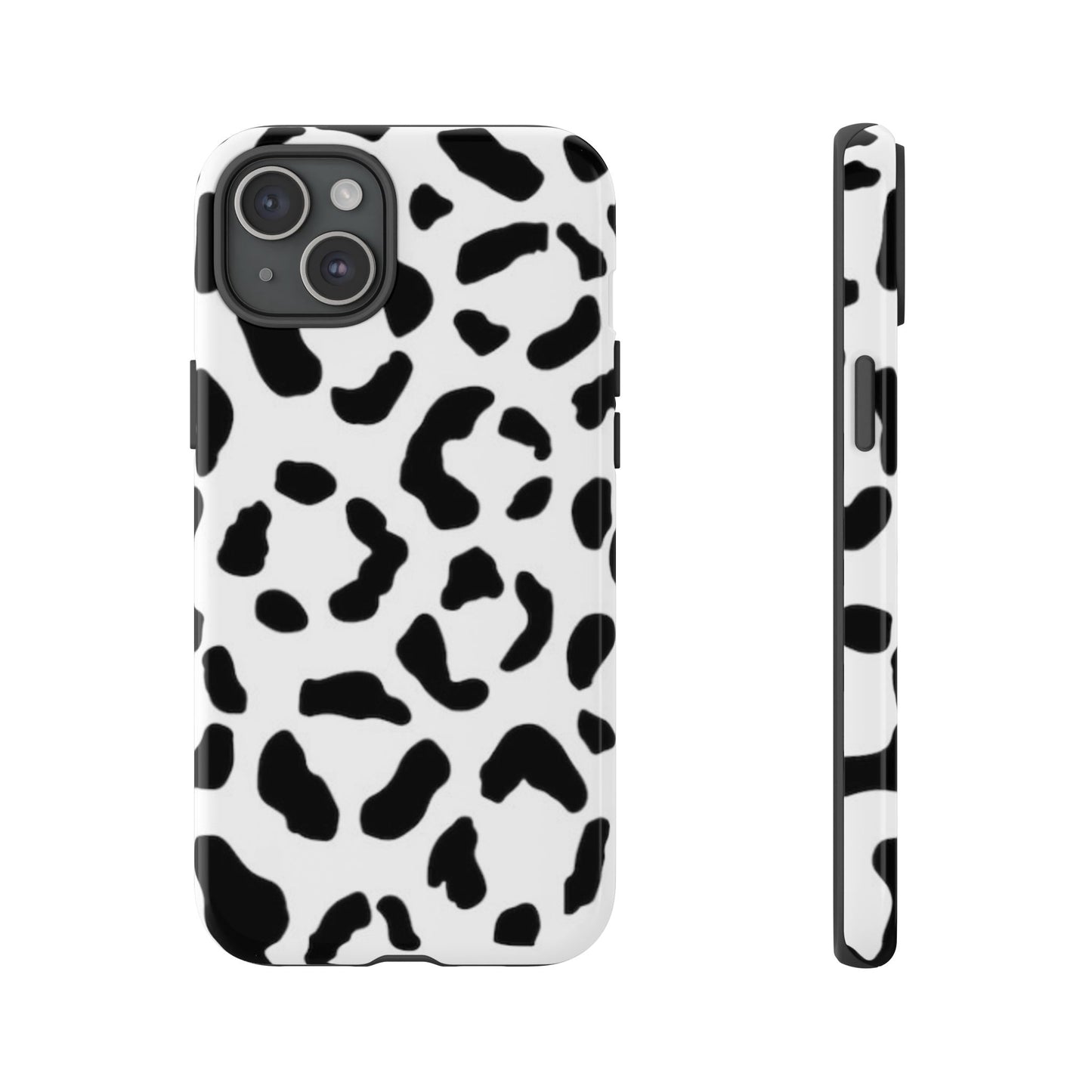 Black and White Leopard Print Tough Case