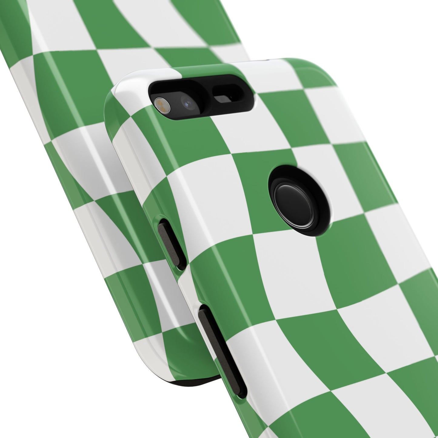 Wavy Green Chequered Tough Case