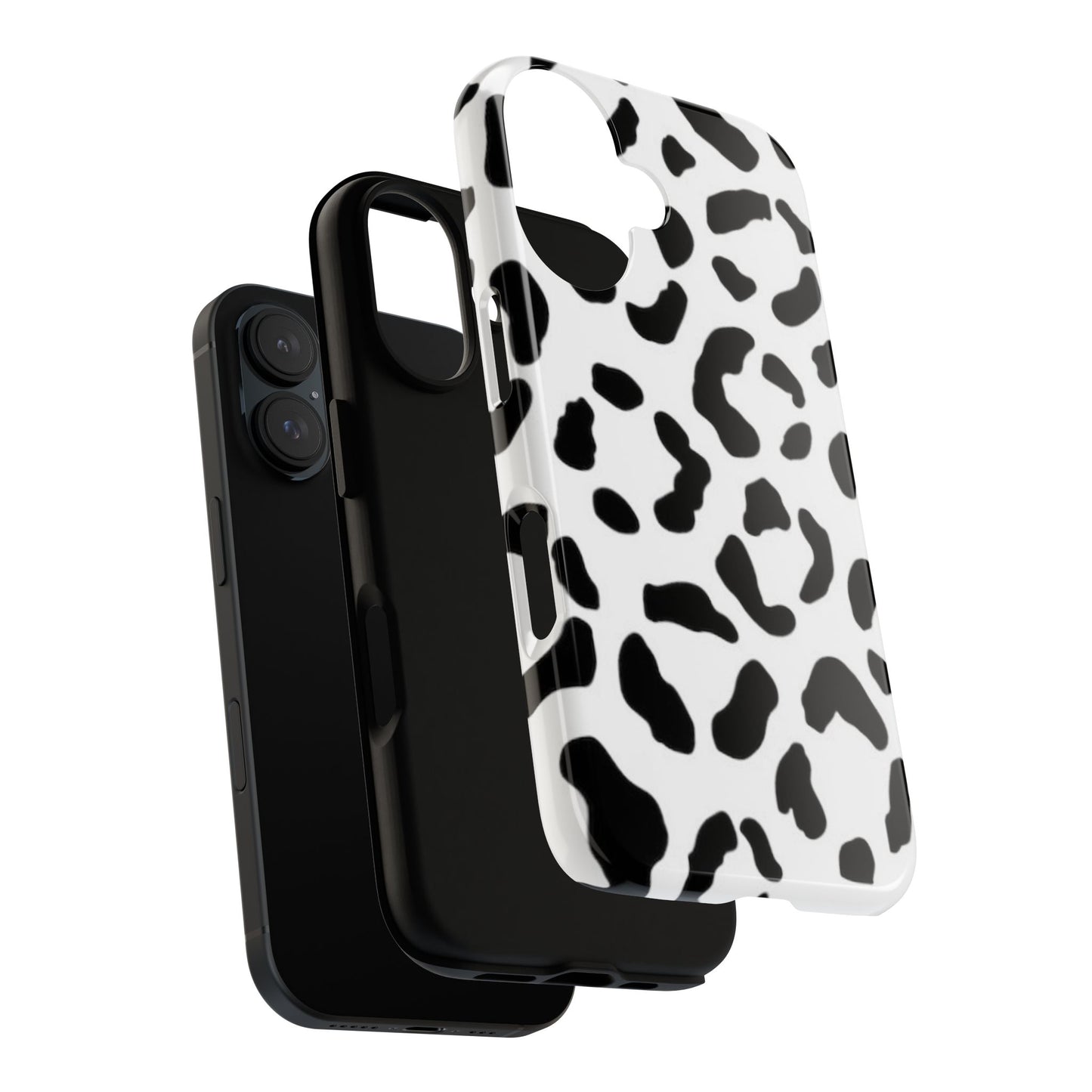 Black and White Leopard Print Tough Case