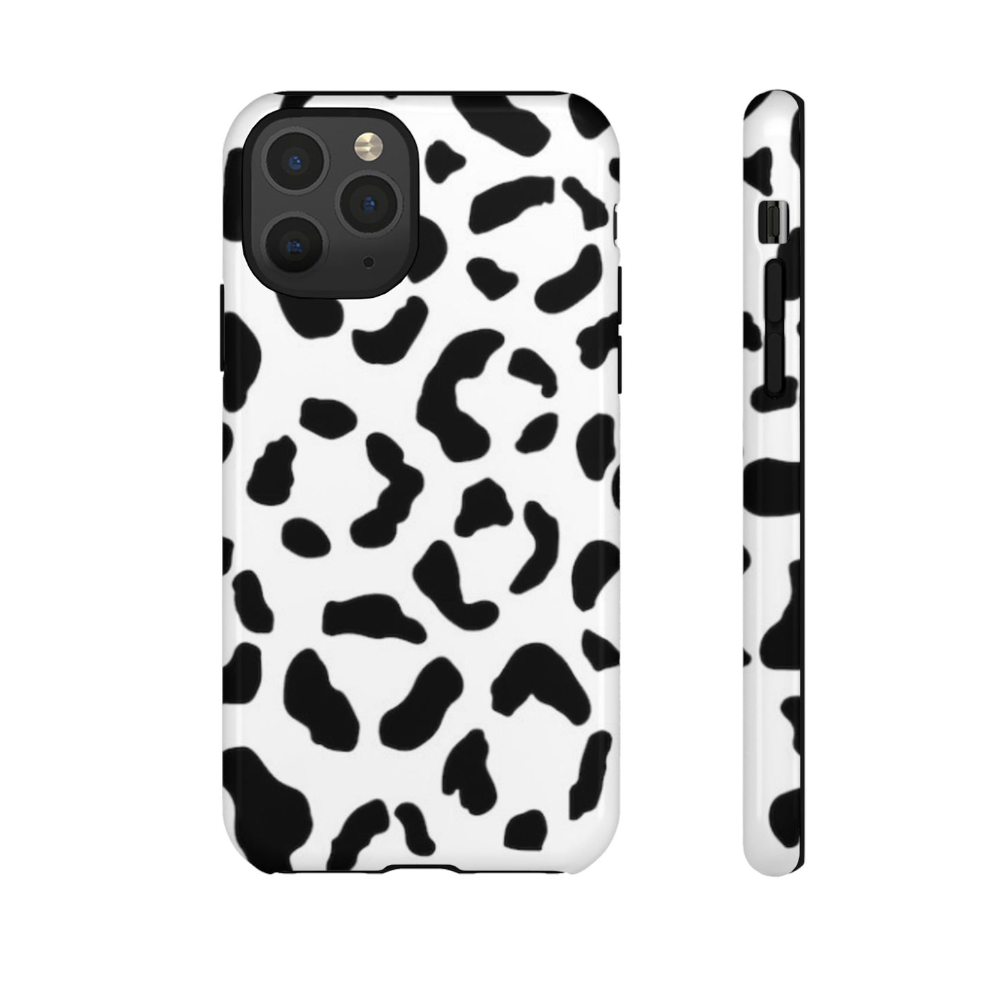 Black and White Leopard Print Tough Case