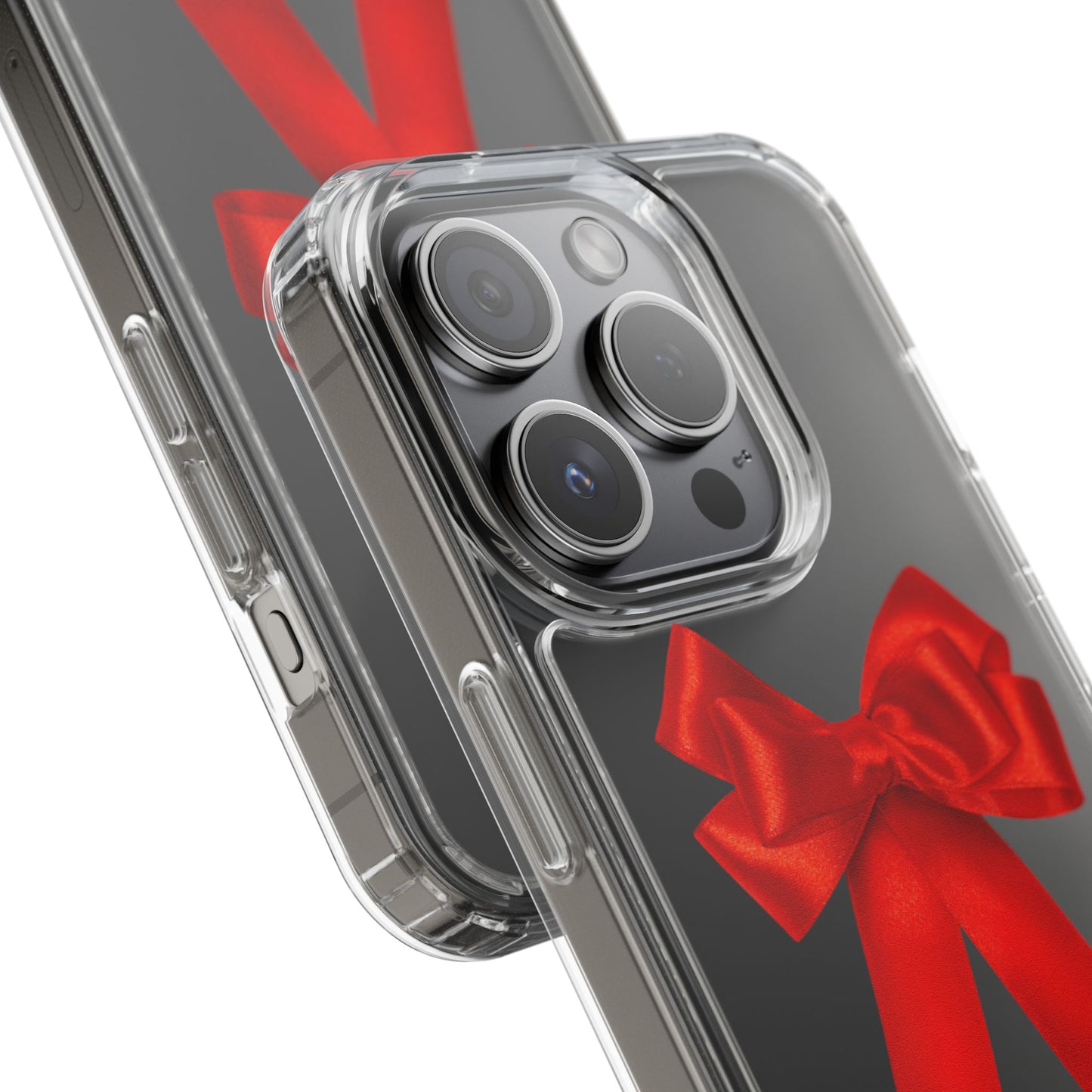 Aesthetic Red Bow Clear Case