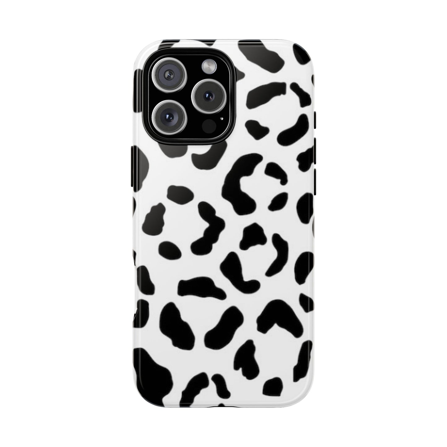 Black and White Leopard Print Tough Case