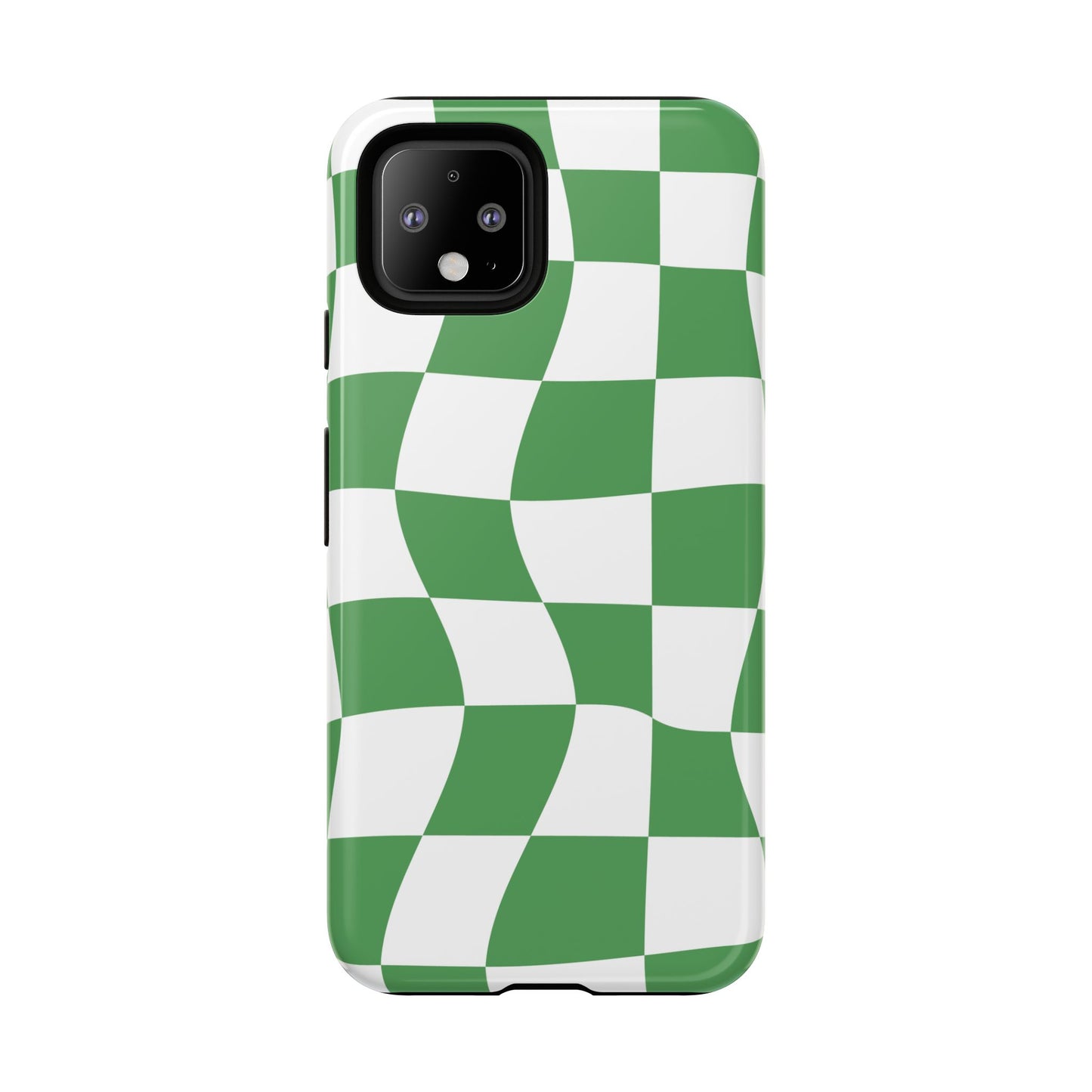 Wavy Green Chequered Tough Case