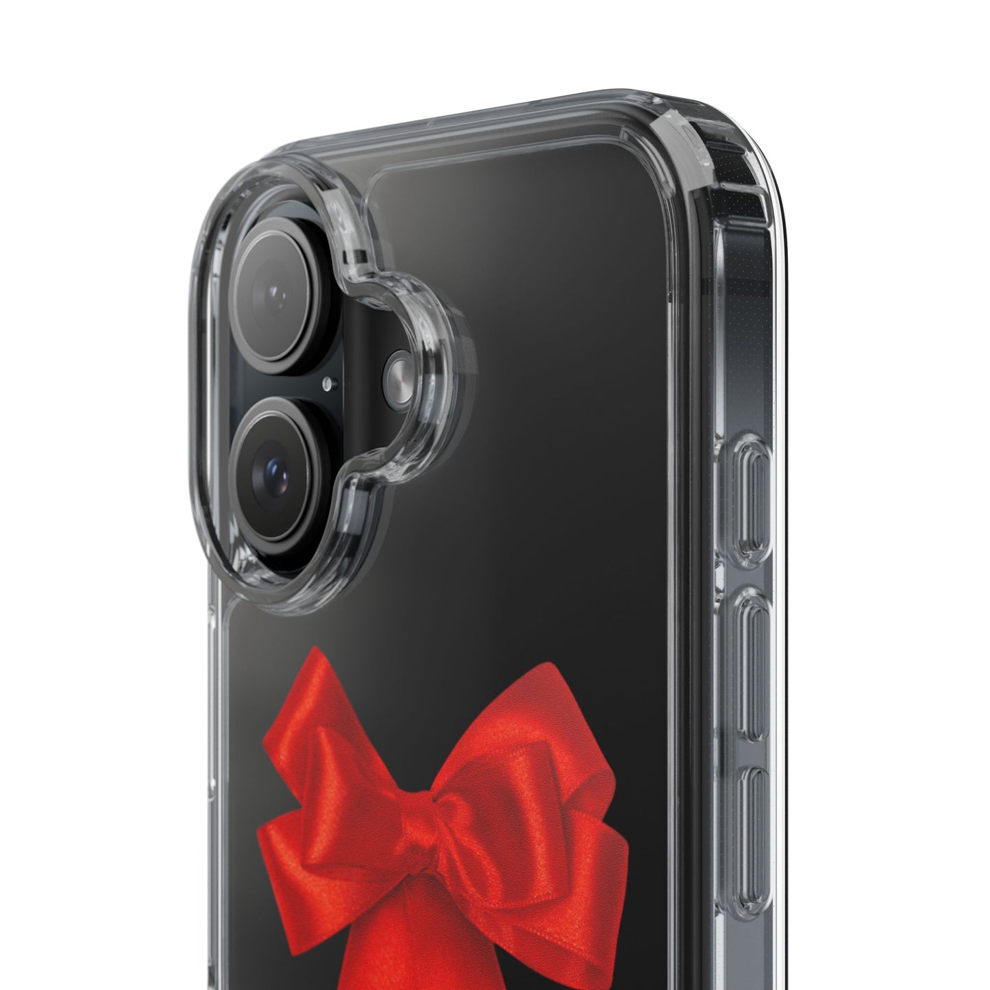 Aesthetic Red Bow Clear Case