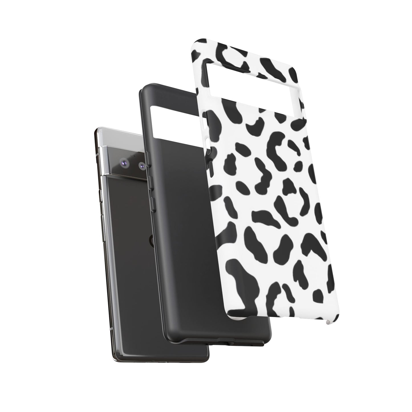 Black and White Leopard Print Tough Case