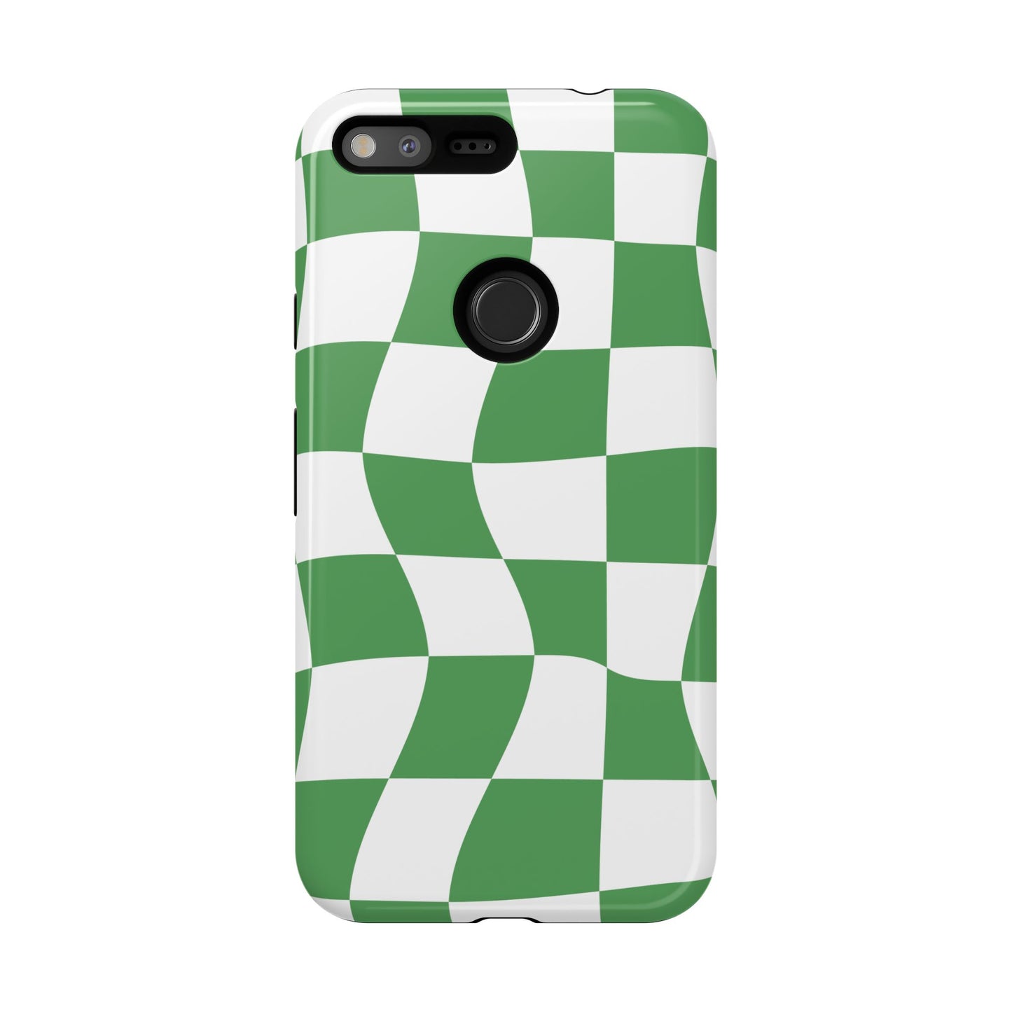 Wavy Green Chequered Tough Case