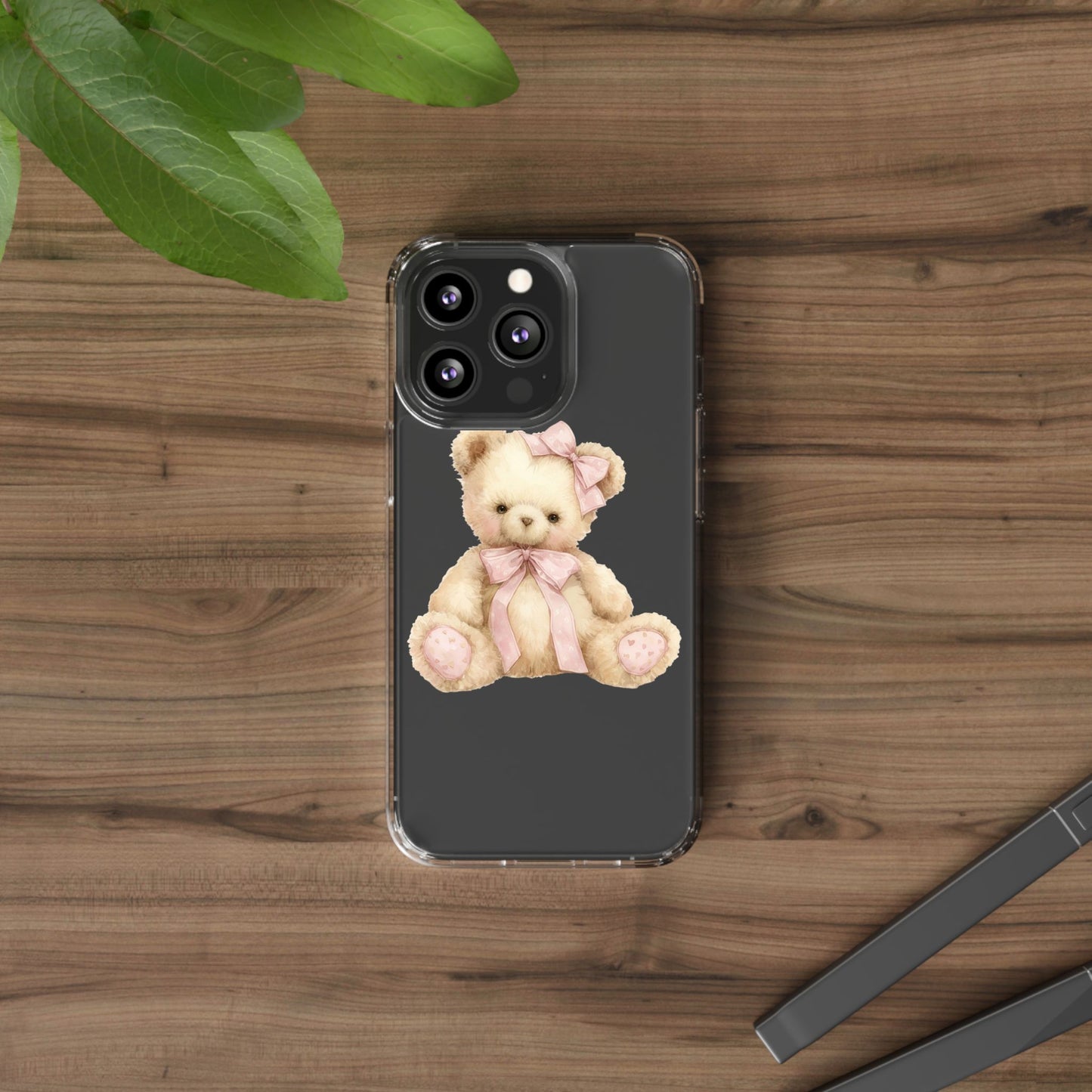 Coquette Teddy Bear Clear Case