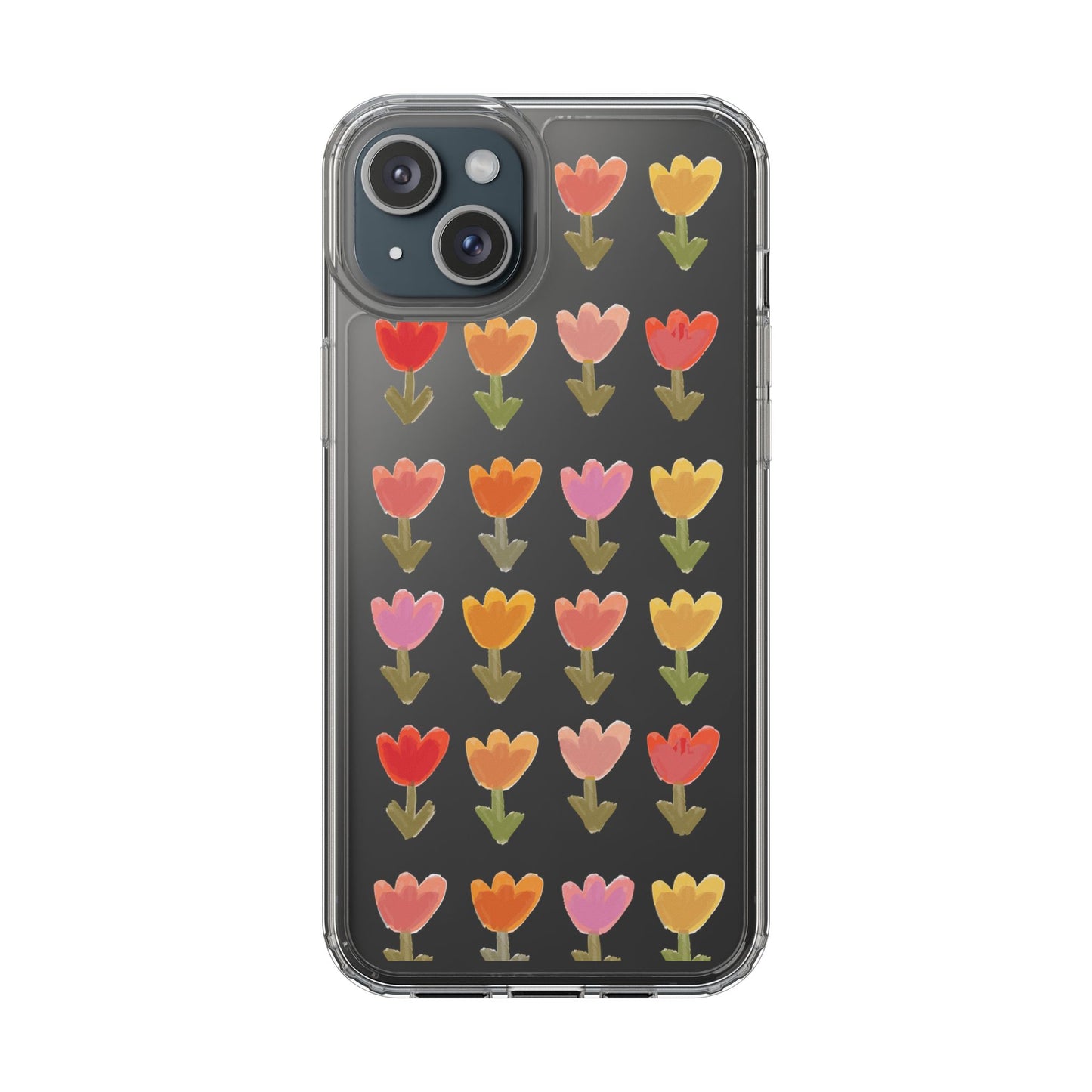 Pastel Flowers Clear Phone Case