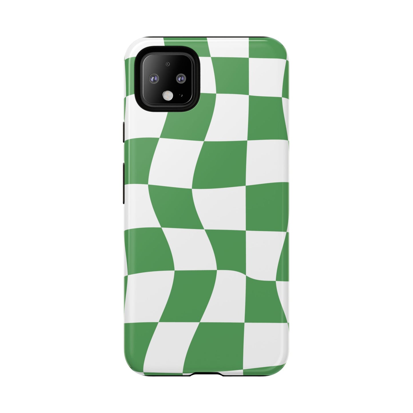 Wavy Green Chequered Tough Case