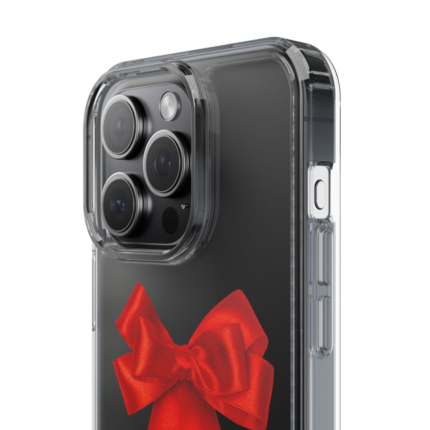 Aesthetic Red Bow Clear Case