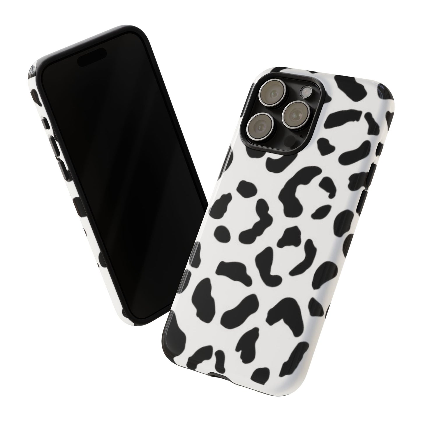 Black and White Leopard Print Tough Case