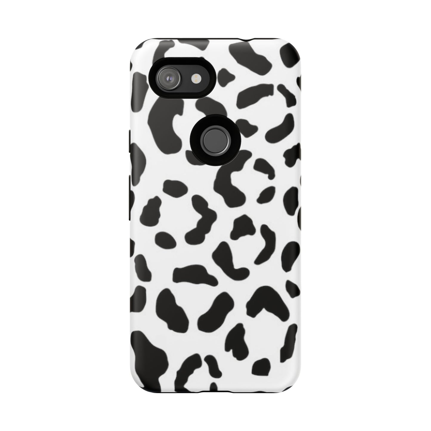 Black and White Leopard Print Tough Case
