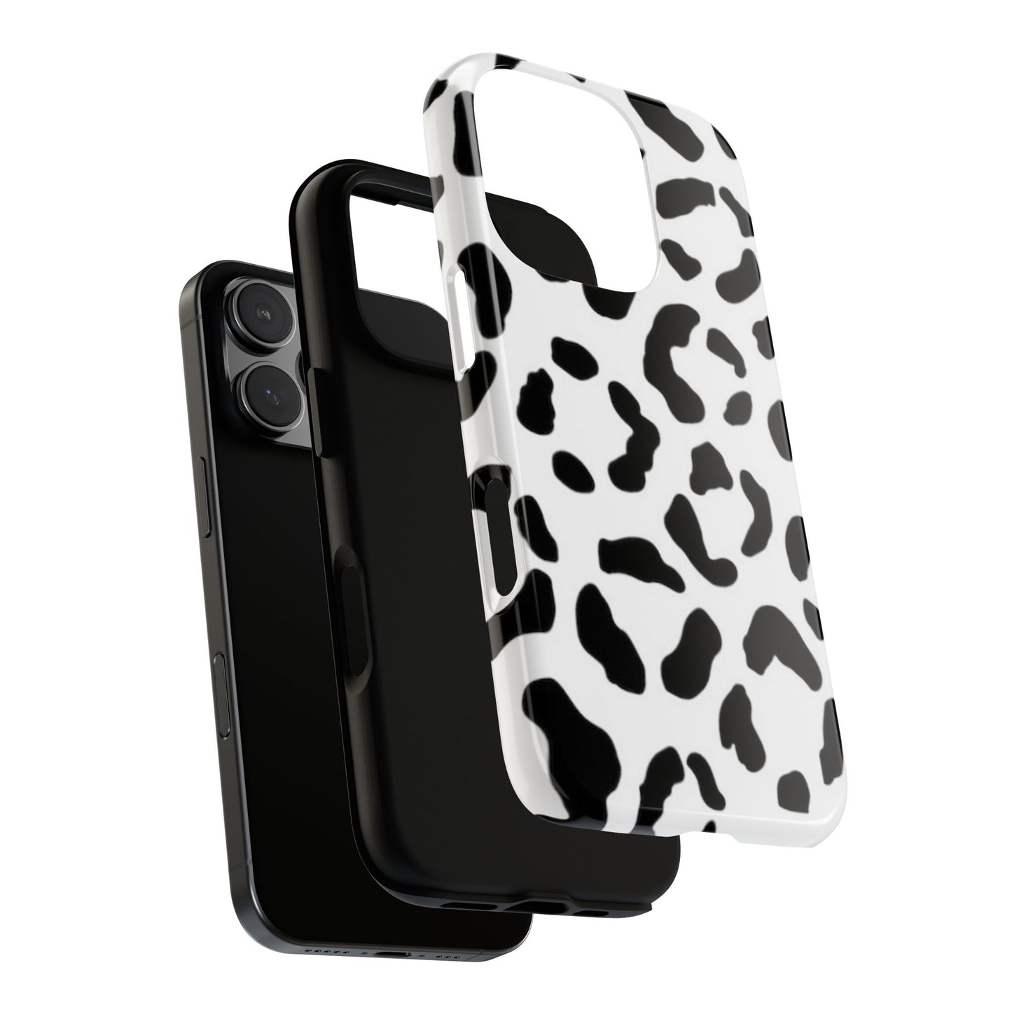 Black and White Leopard Print Tough Case