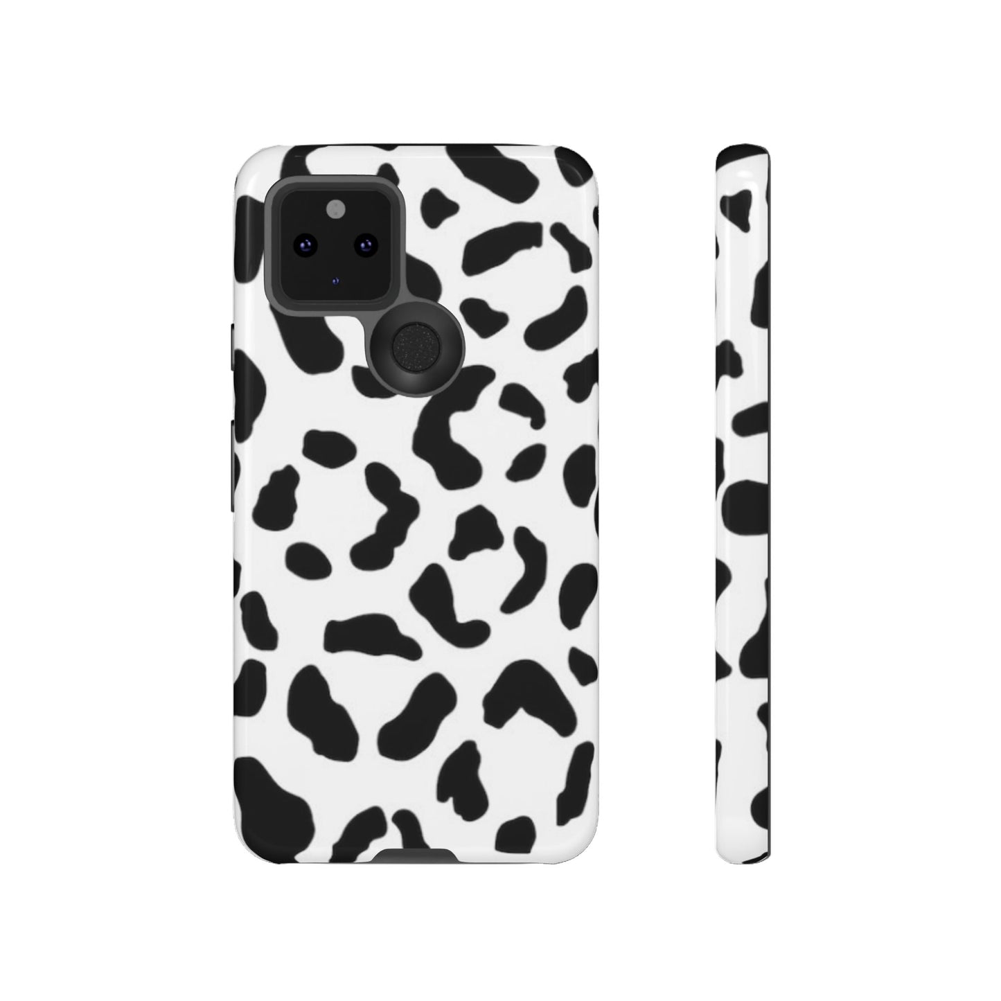 Black and White Leopard Print Tough Case