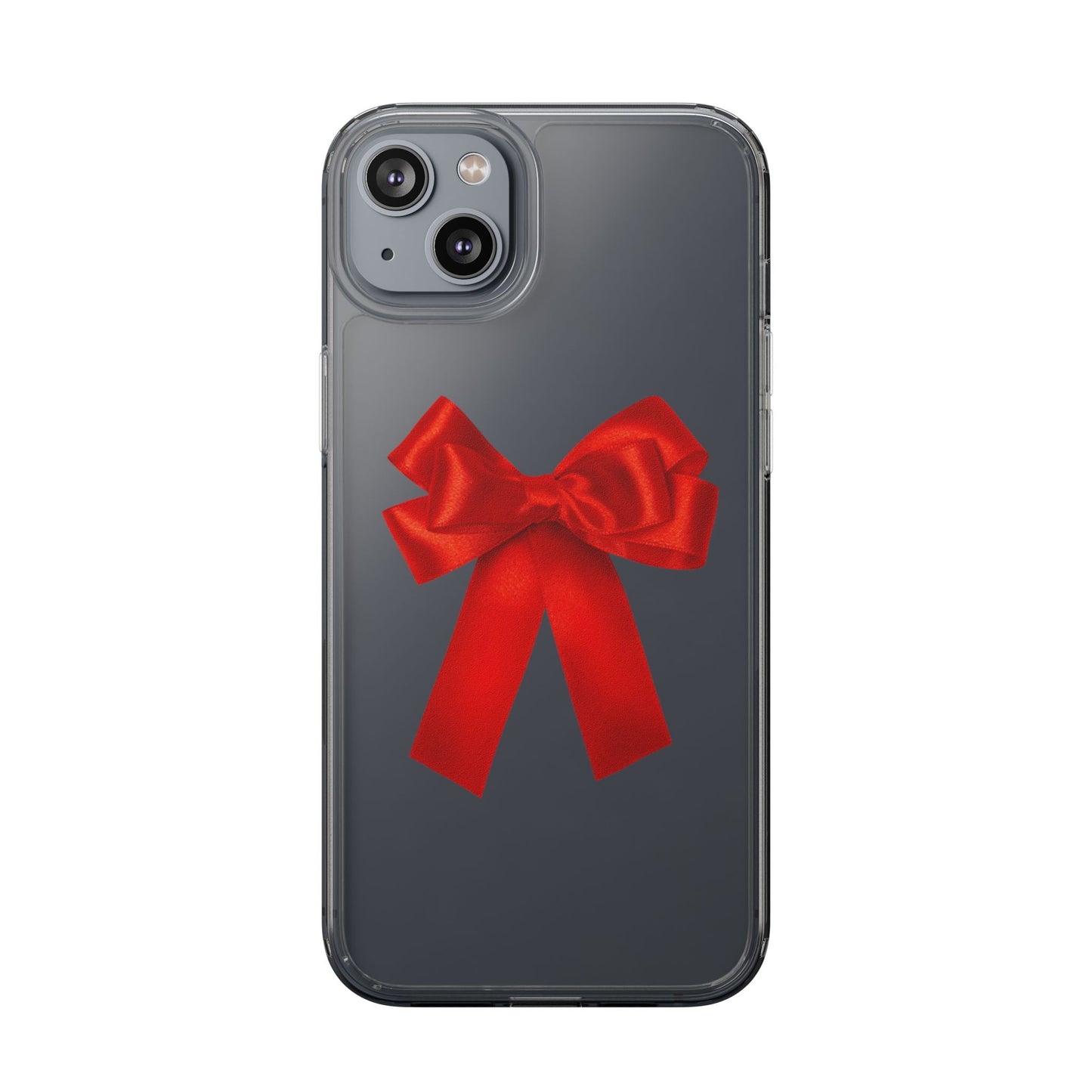 Aesthetic Red Bow Clear Case