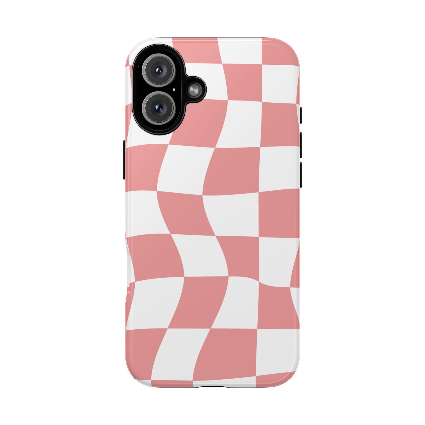 Wavy Pink Chequered Tough Case