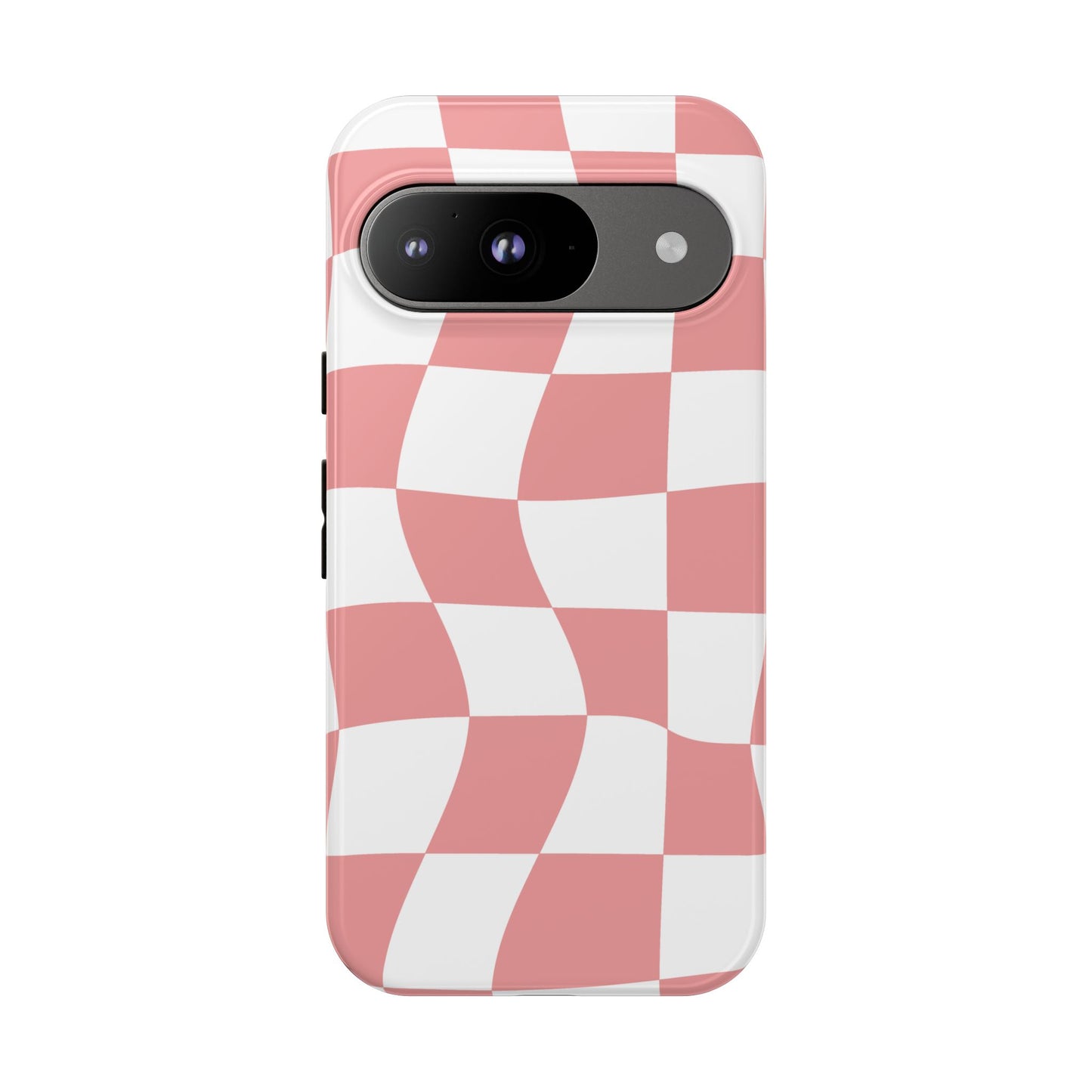 Wavy Pink Chequered Tough Case