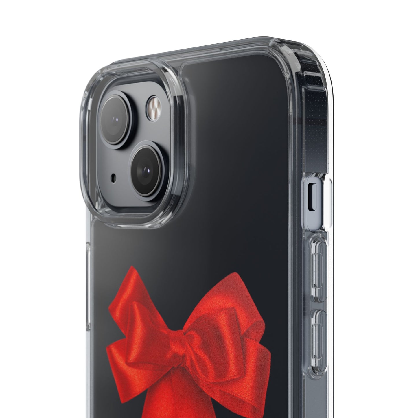 Aesthetic Red Bow Clear Case