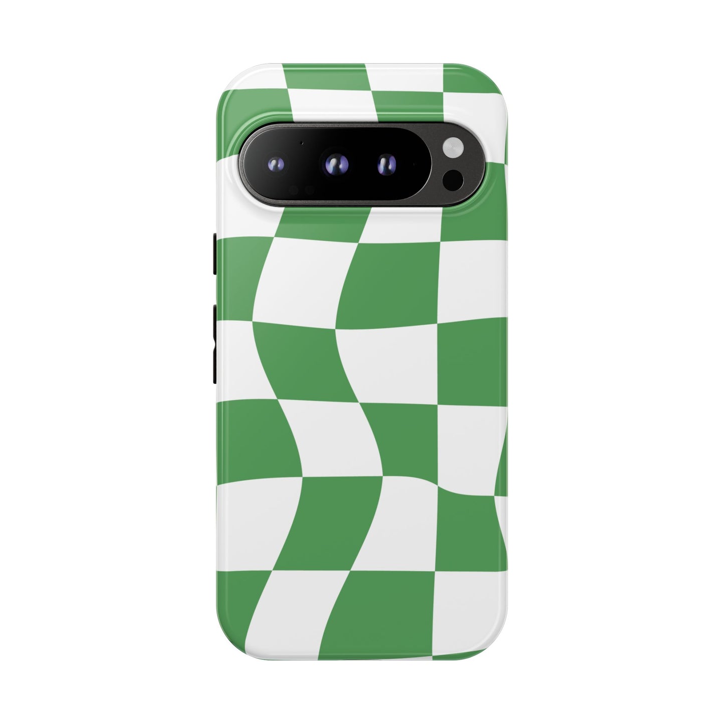 Wavy Green Chequered Tough Case
