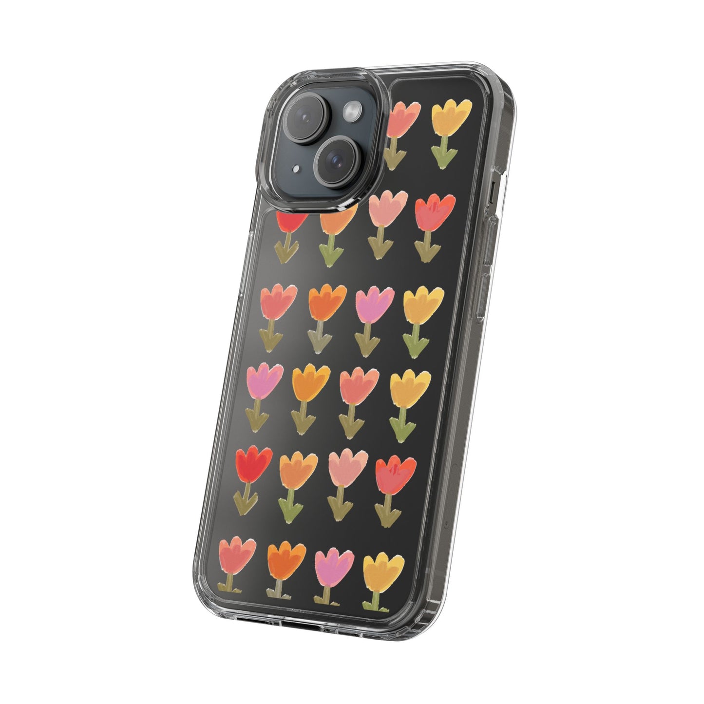 Pastel Flowers Clear Phone Case