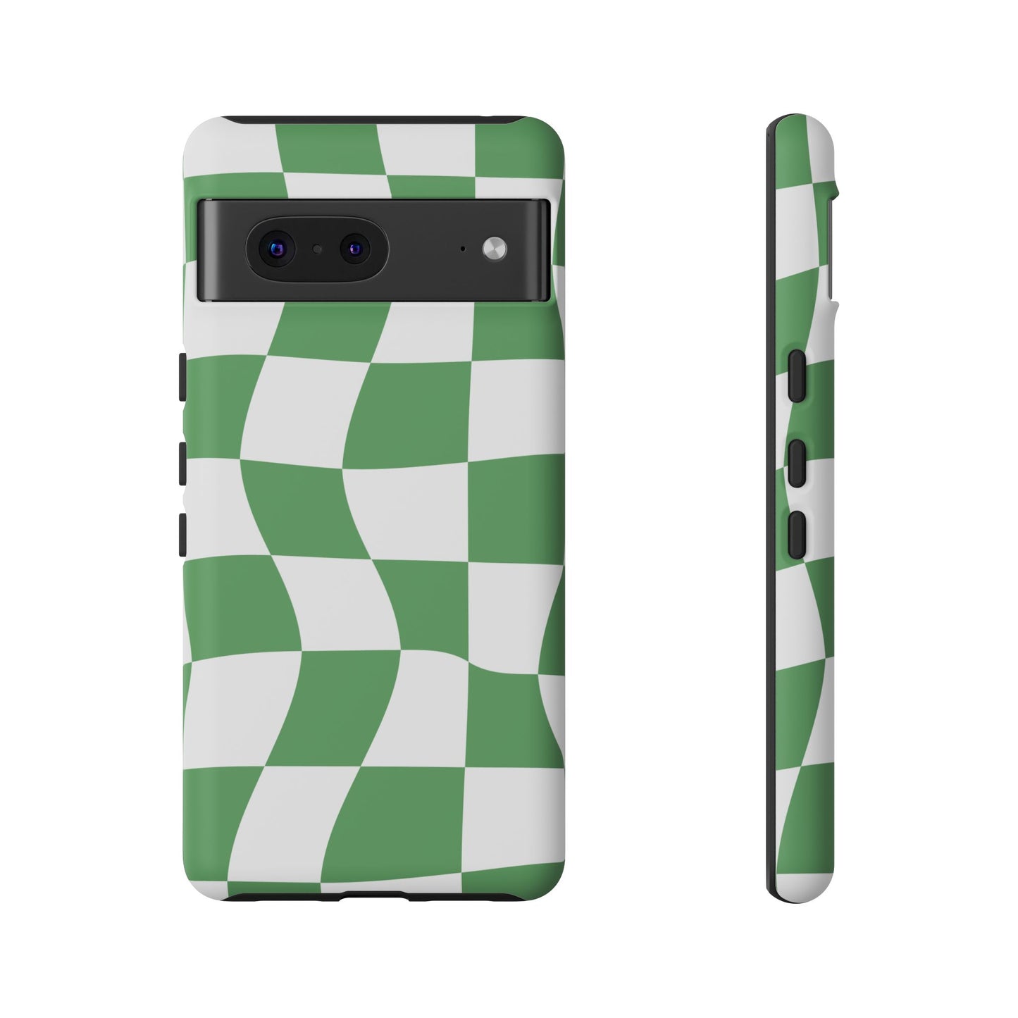 Wavy Green Chequered Tough Case