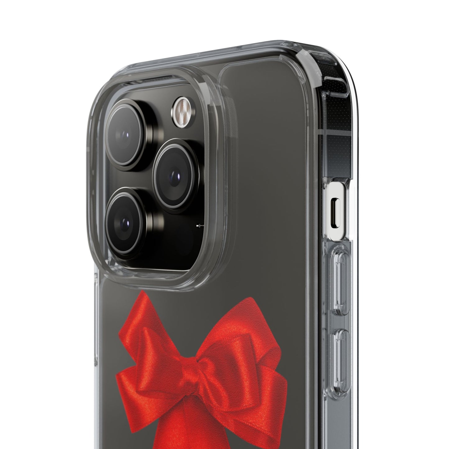 Aesthetic Red Bow Clear Case