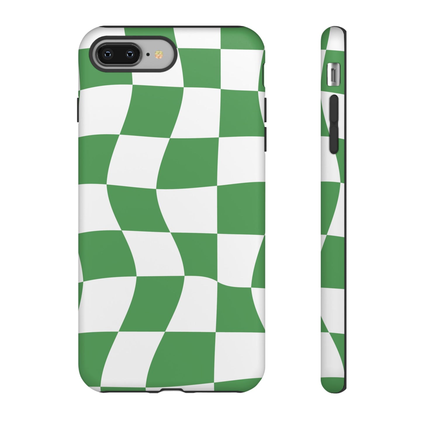 Wavy Green Chequered Tough Case