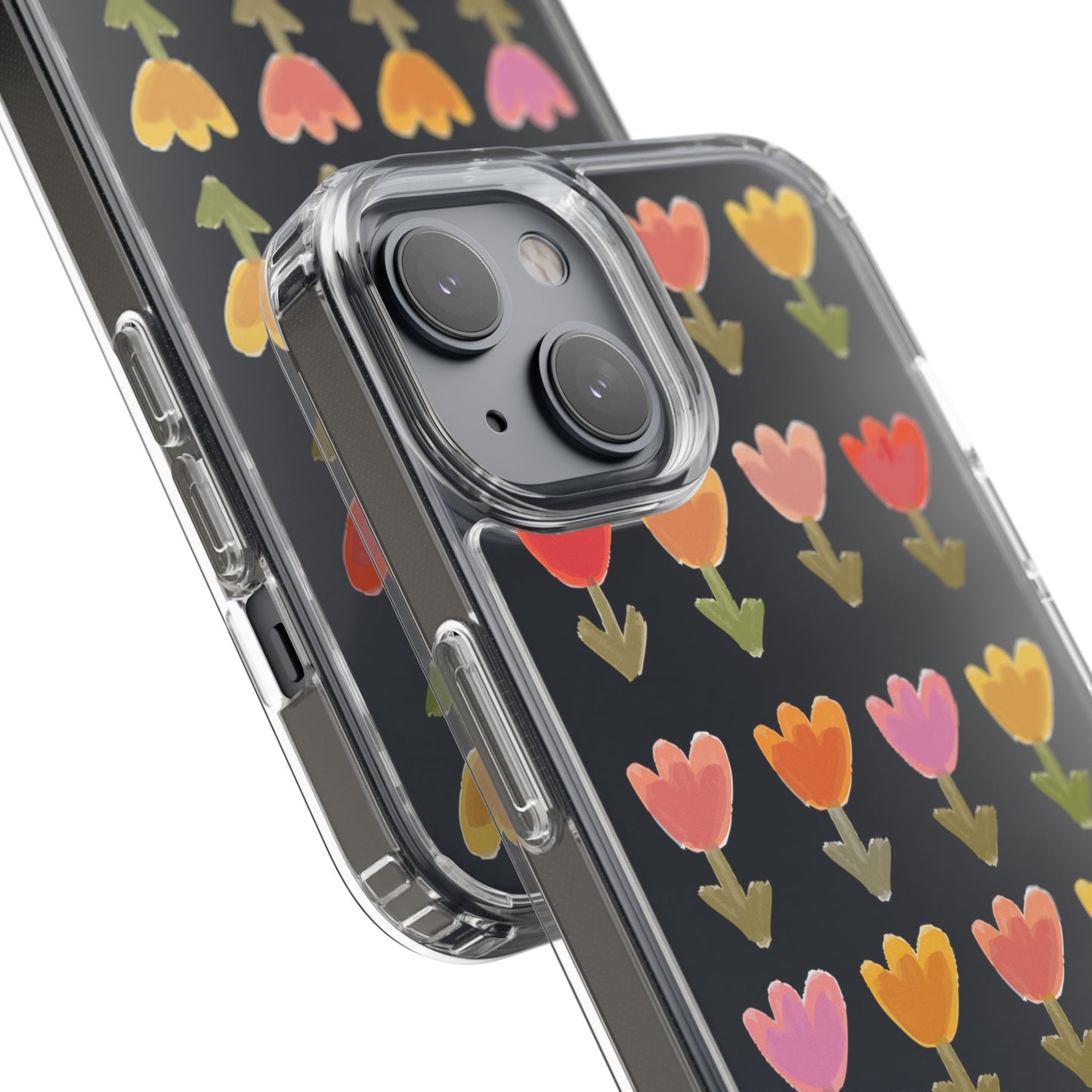 Pastel Flowers Clear Phone Case