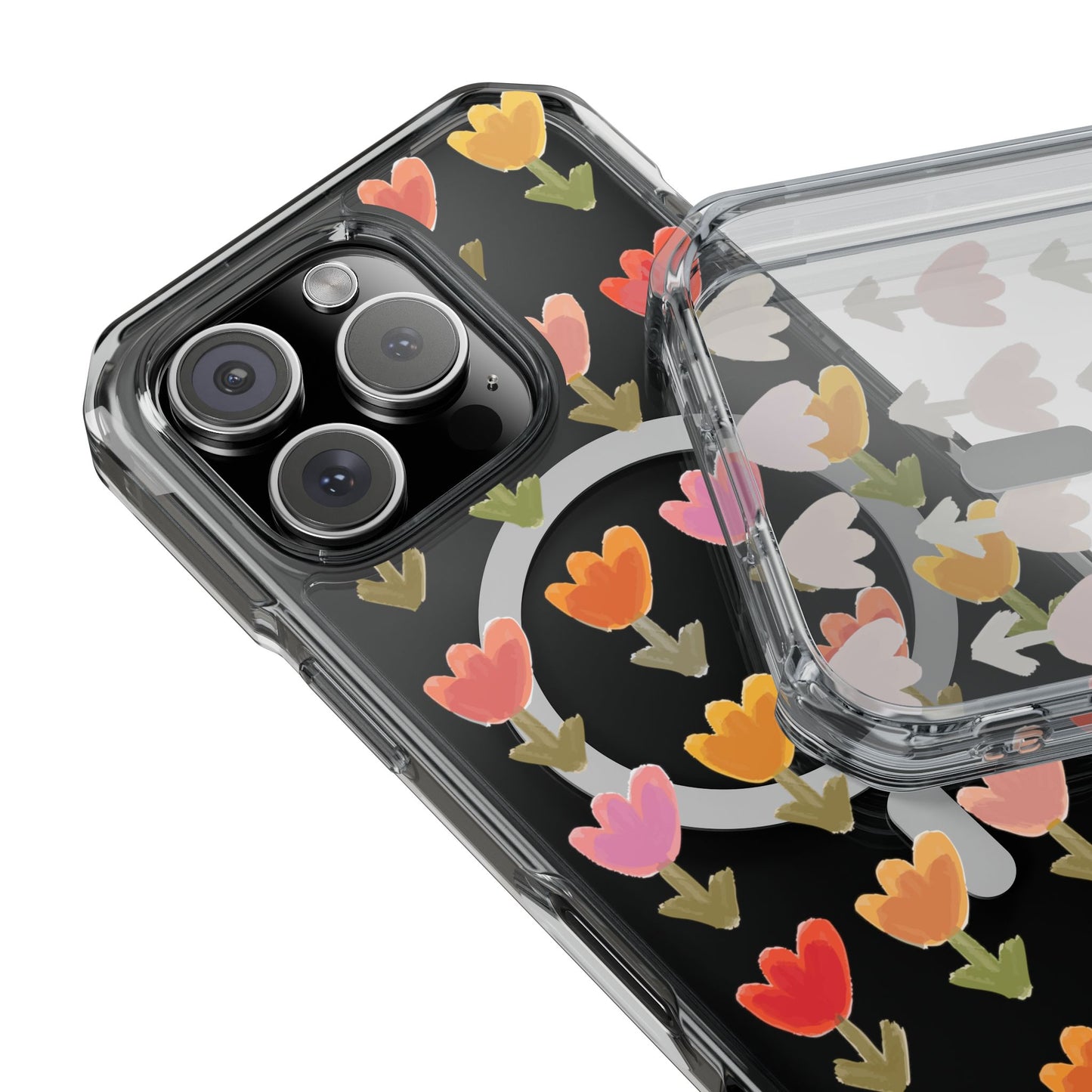 Pastel Flowers Magnetic Clear Impact Cases