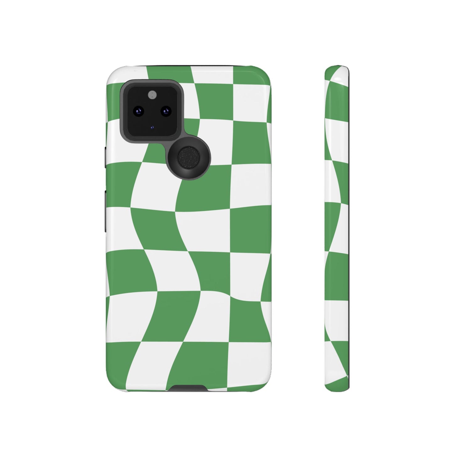 Wavy Green Chequered Tough Case