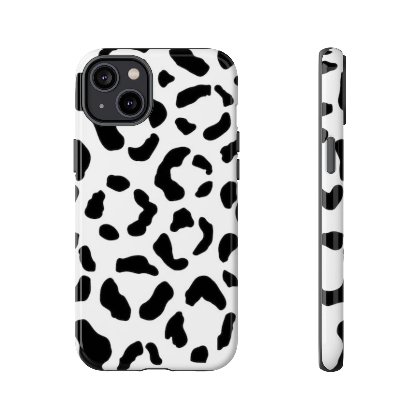 Black and White Leopard Print Tough Case