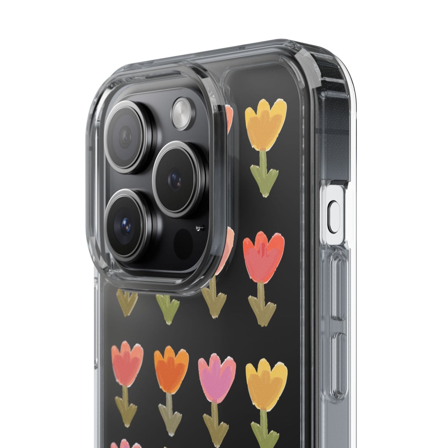 Pastel Flowers Clear Phone Case