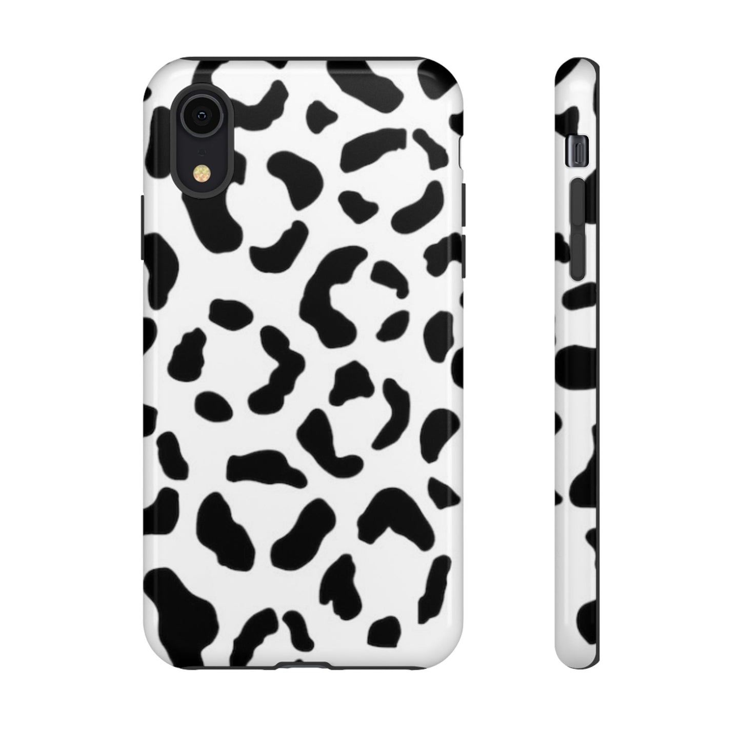 Black and White Leopard Print Tough Case