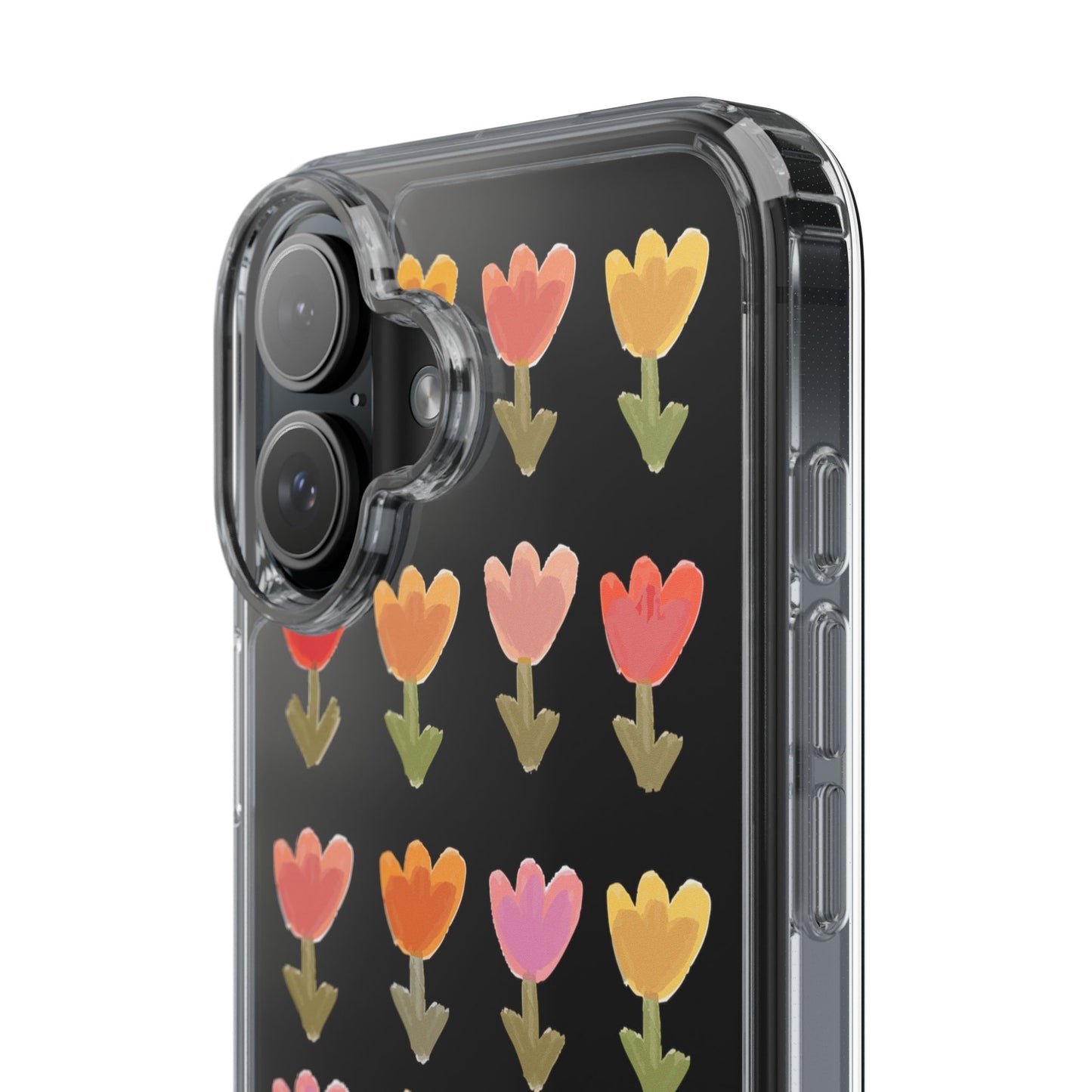 Pastel Flowers Clear Phone Case