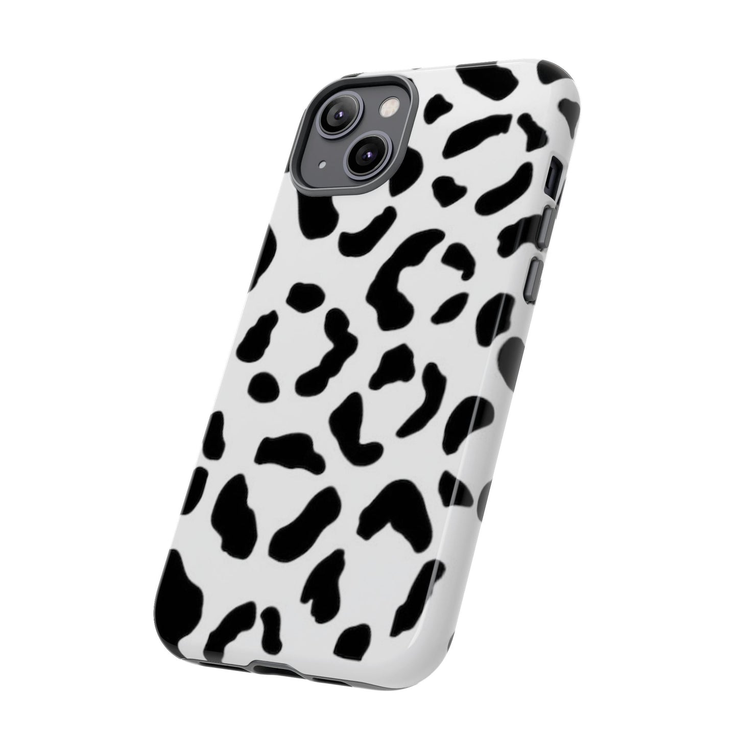 Black and White Leopard Print Tough Case