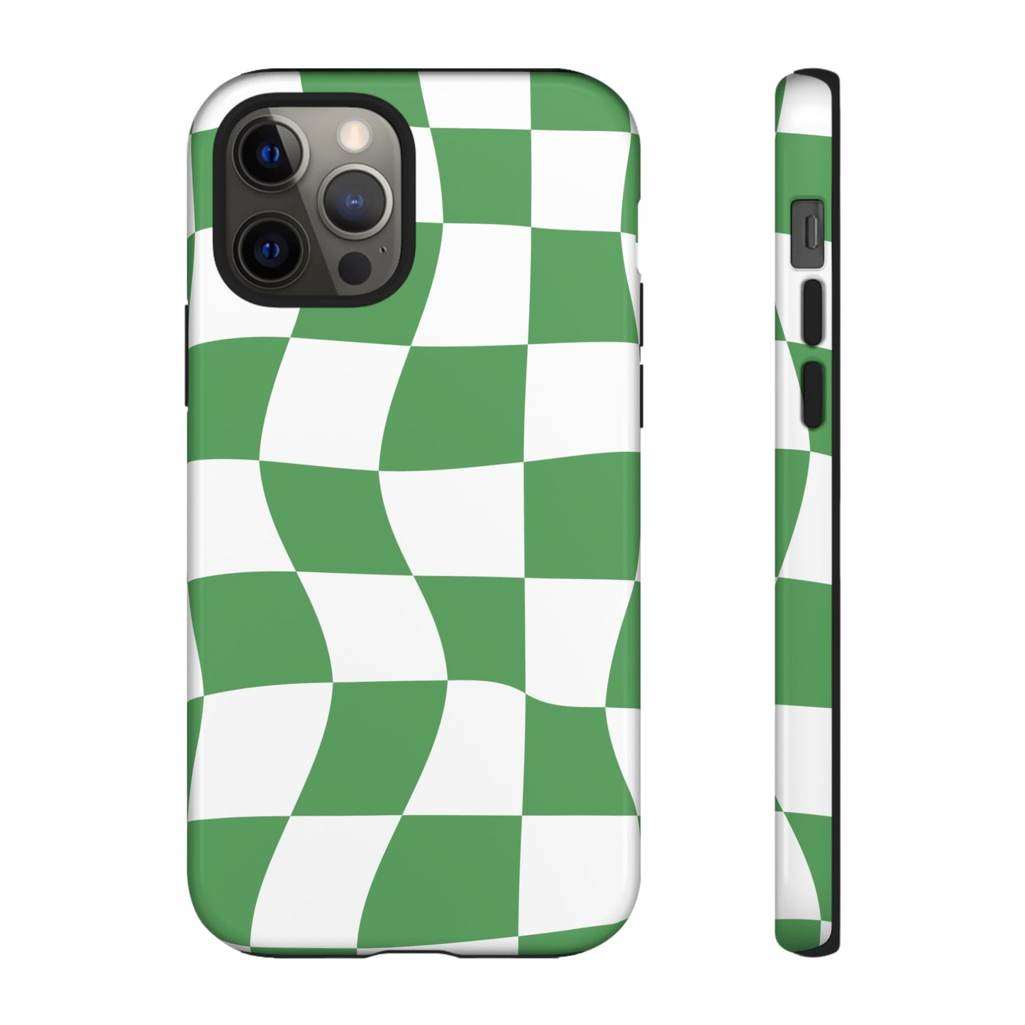 Wavy Green Chequered Tough Case