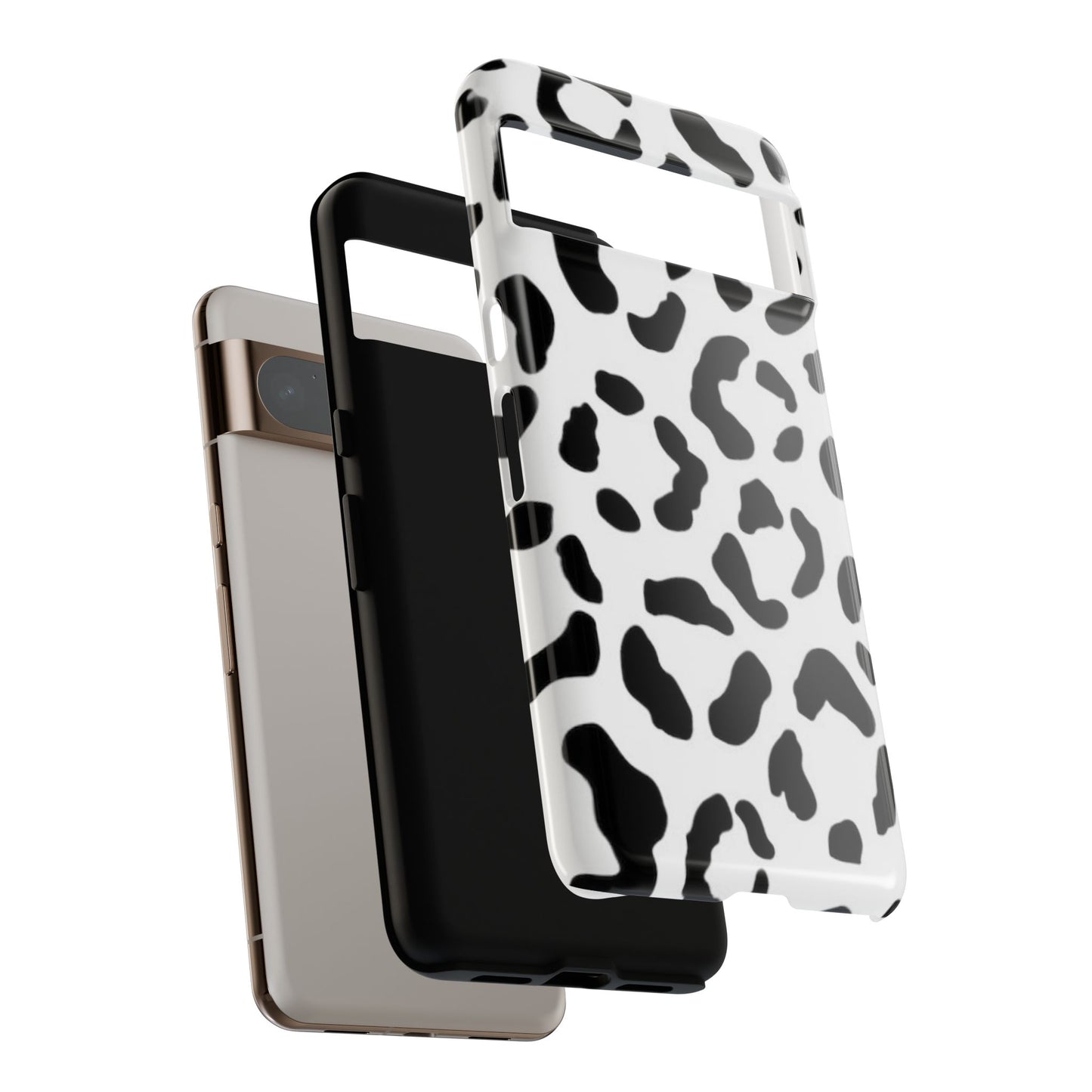 Black and White Leopard Print Tough Case