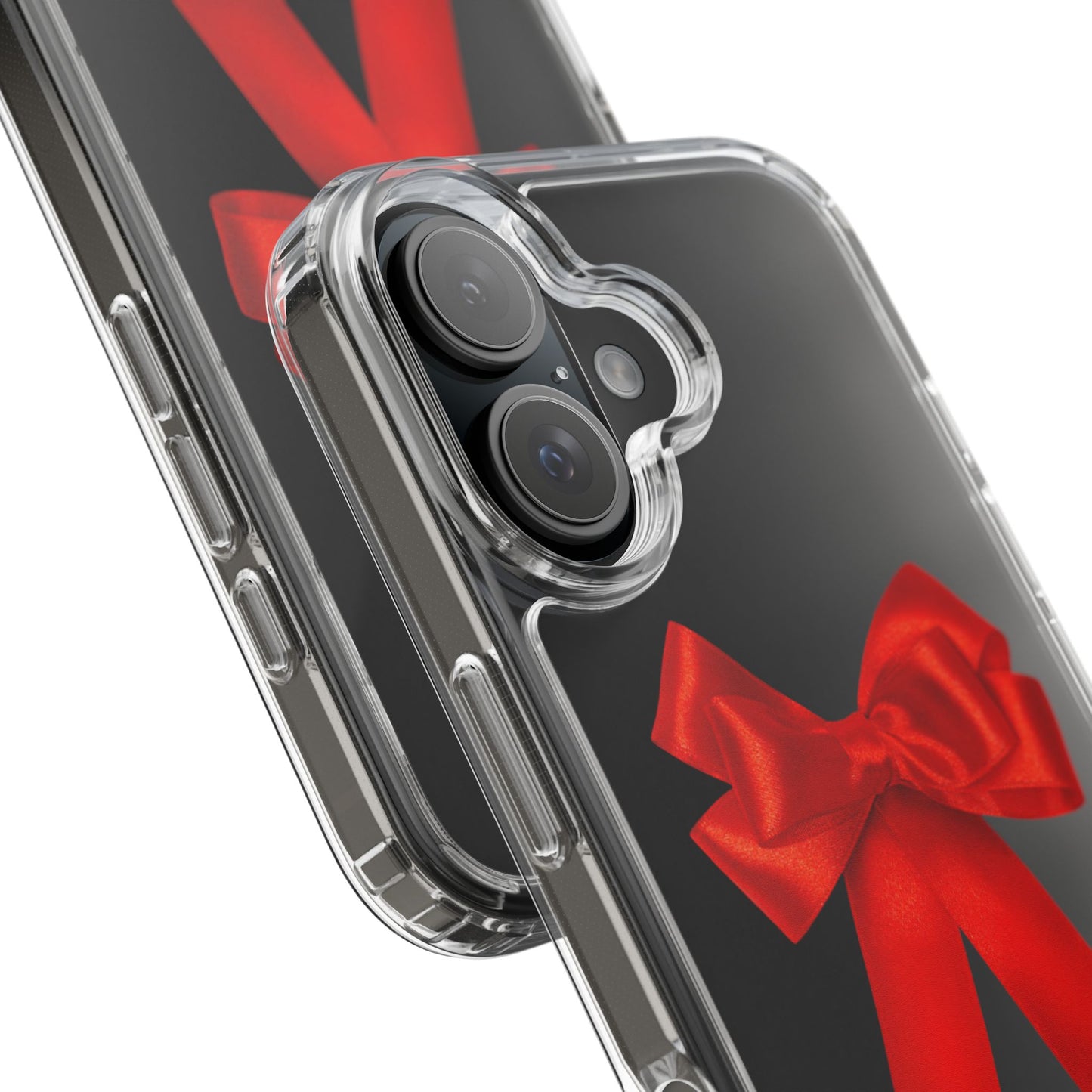 Aesthetic Red Bow Clear Case