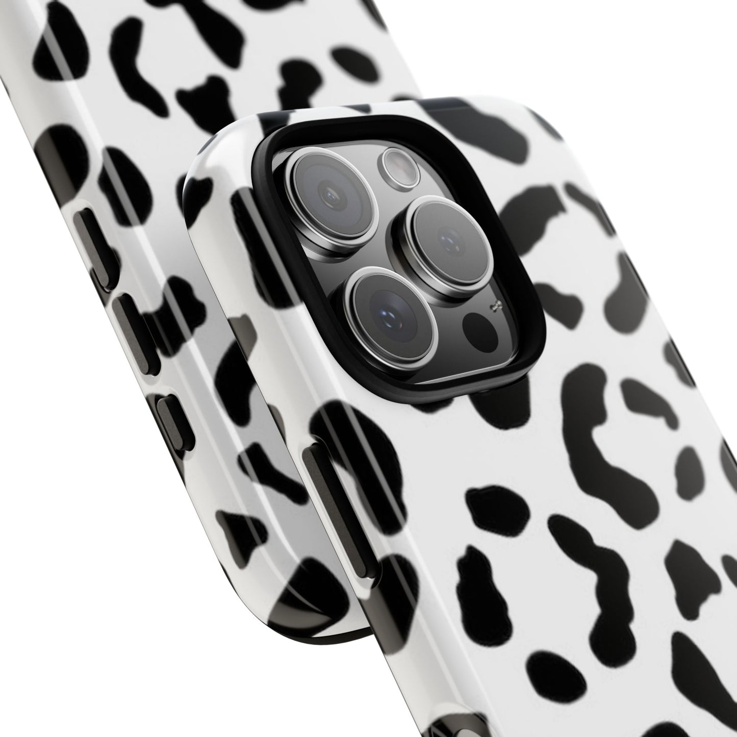 Black and White Leopard Print Tough Case