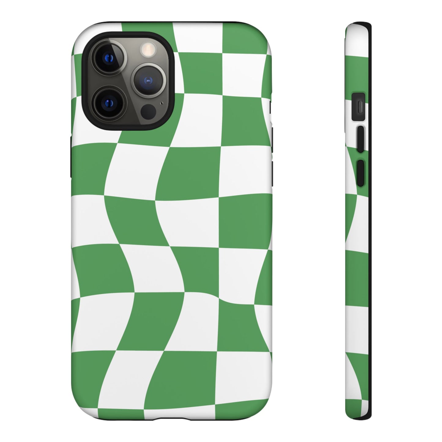 Wavy Green Chequered Tough Case