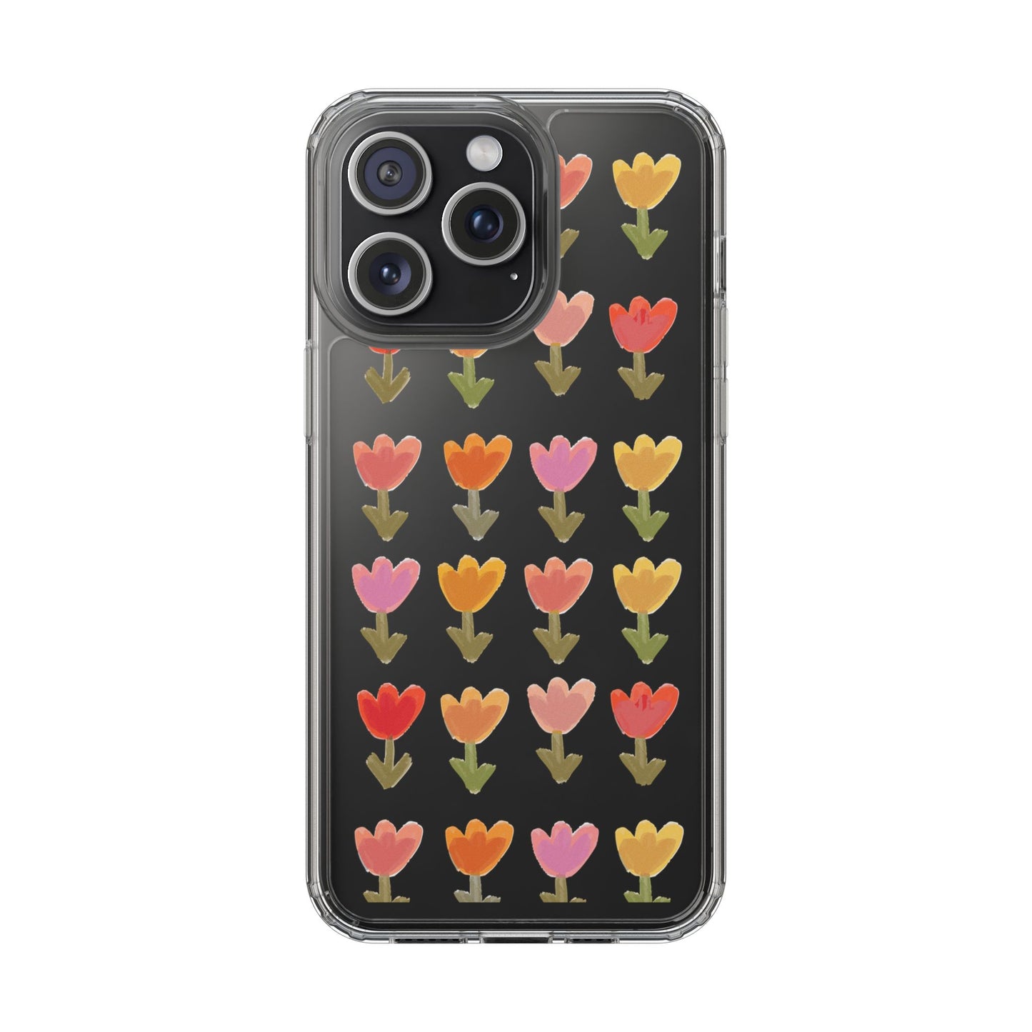 Pastel Flowers Clear Phone Case