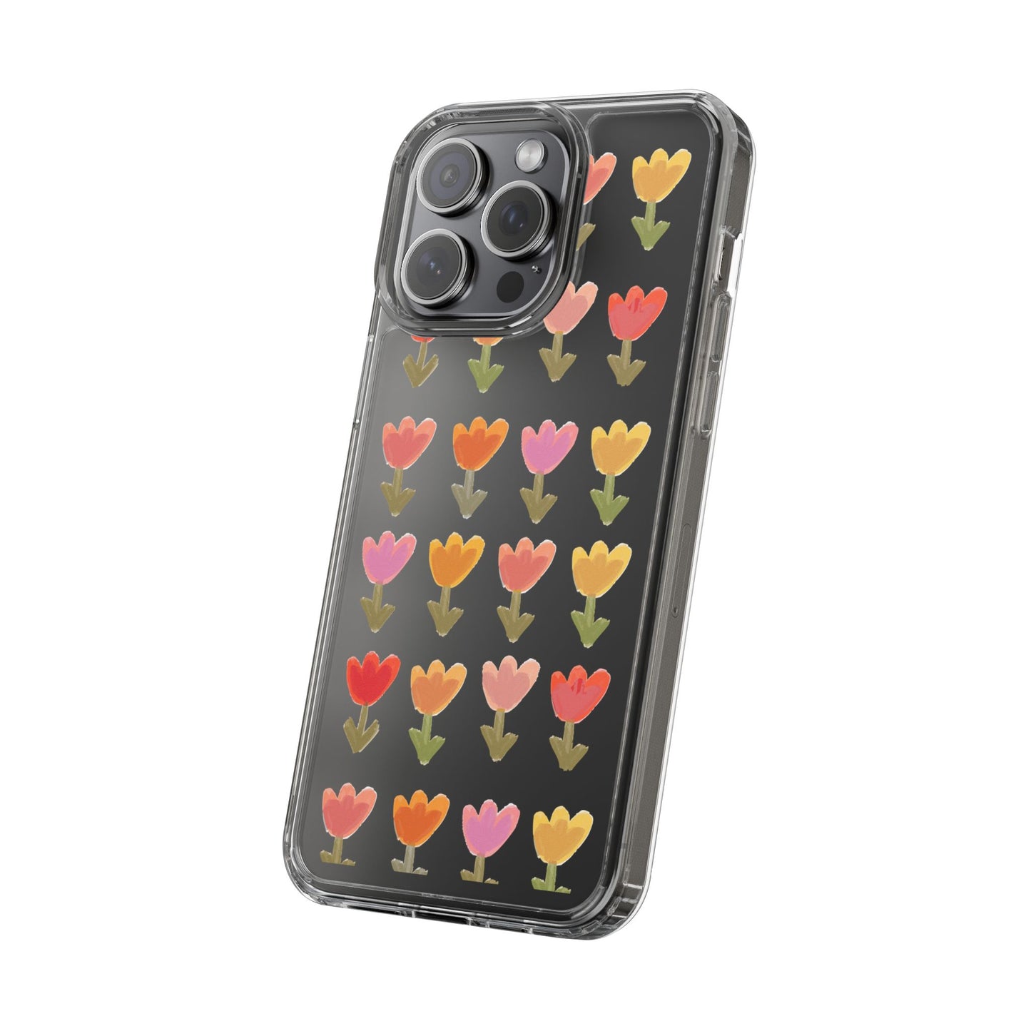 Pastel Flowers Clear Phone Case