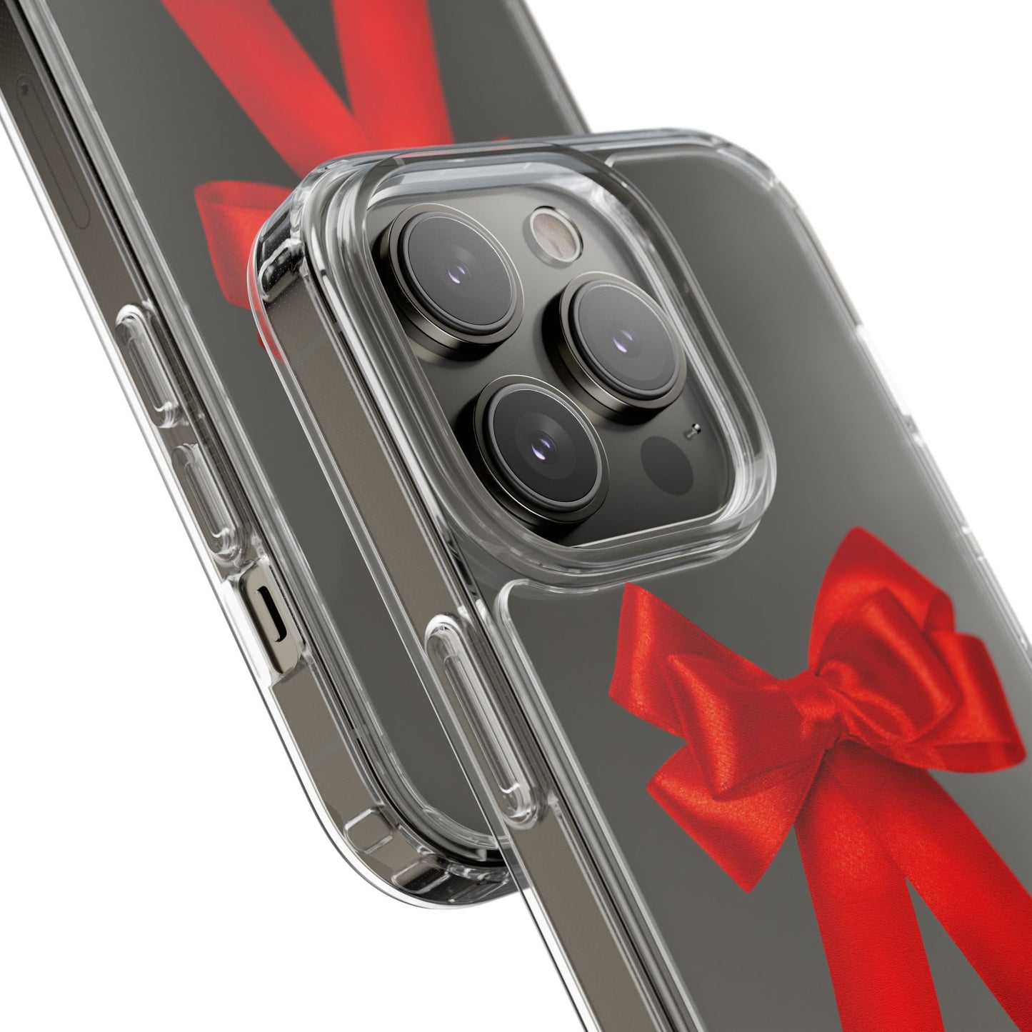 Aesthetic Red Bow Clear Case