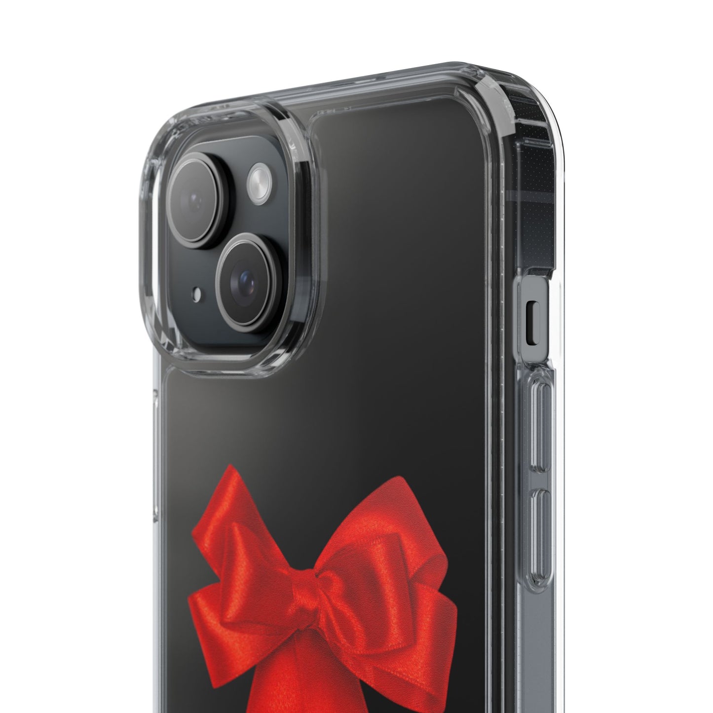 Aesthetic Red Bow Clear Case
